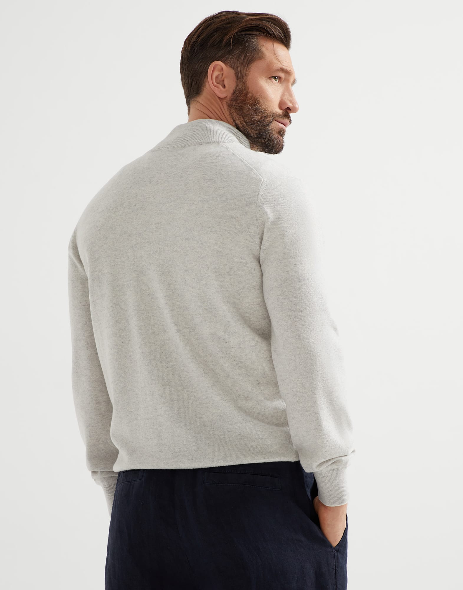 Zip-front Cardigan - Back view - View Full Screen