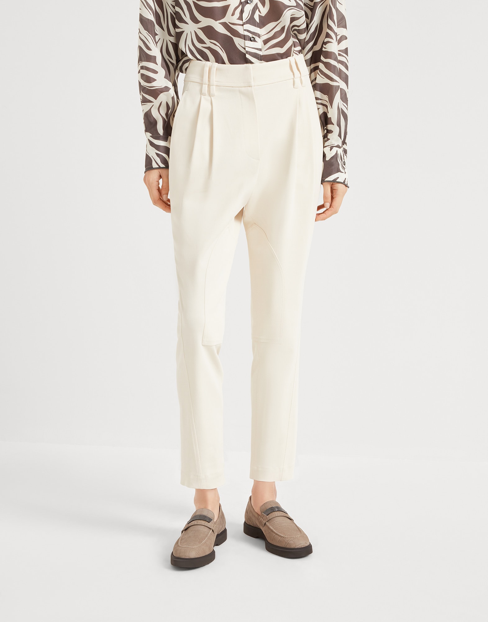 Pantalone Equestrian Panama Donna - Brunello Cucinelli