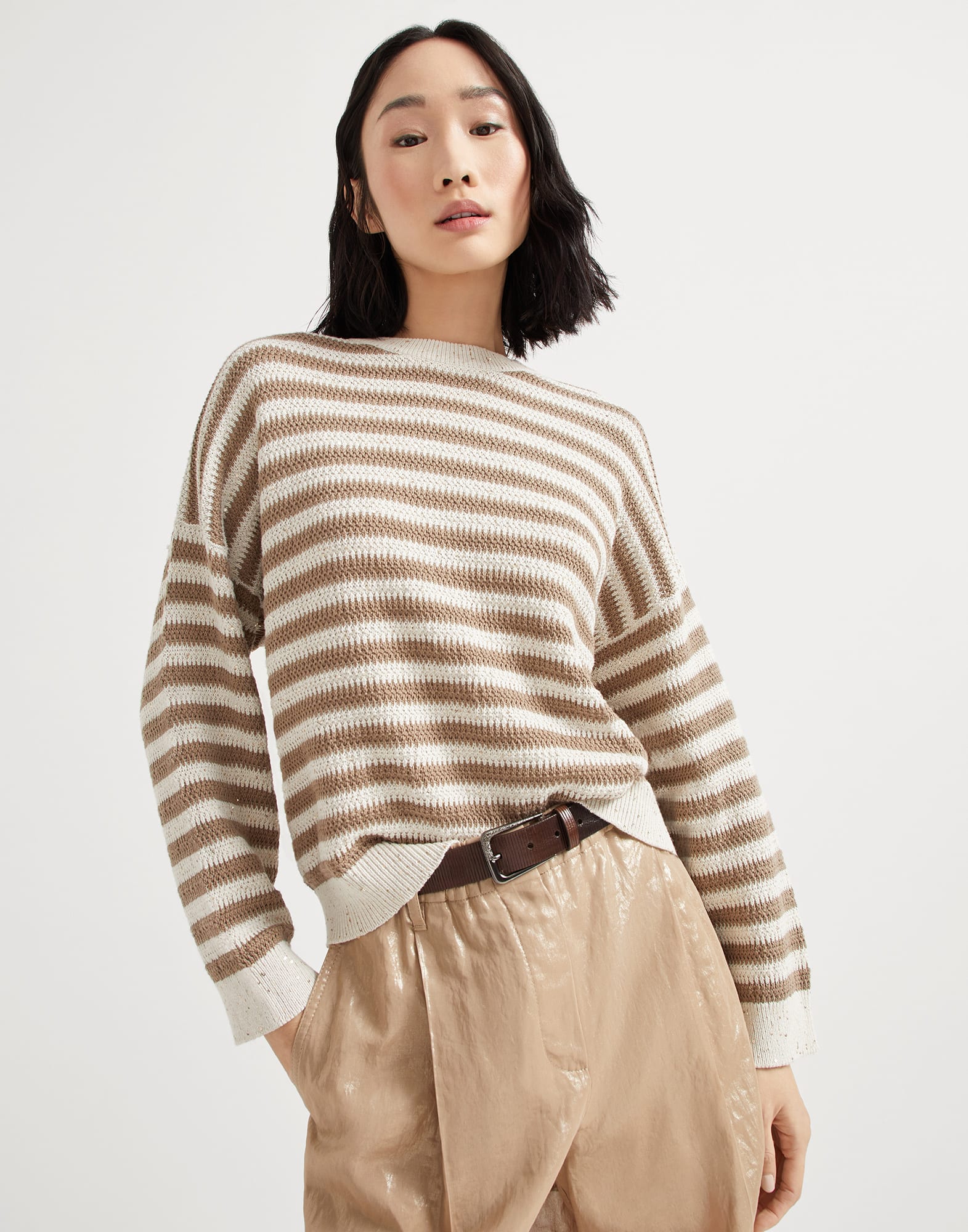 Dazzling sweater Oat Woman - Brunello Cucinelli