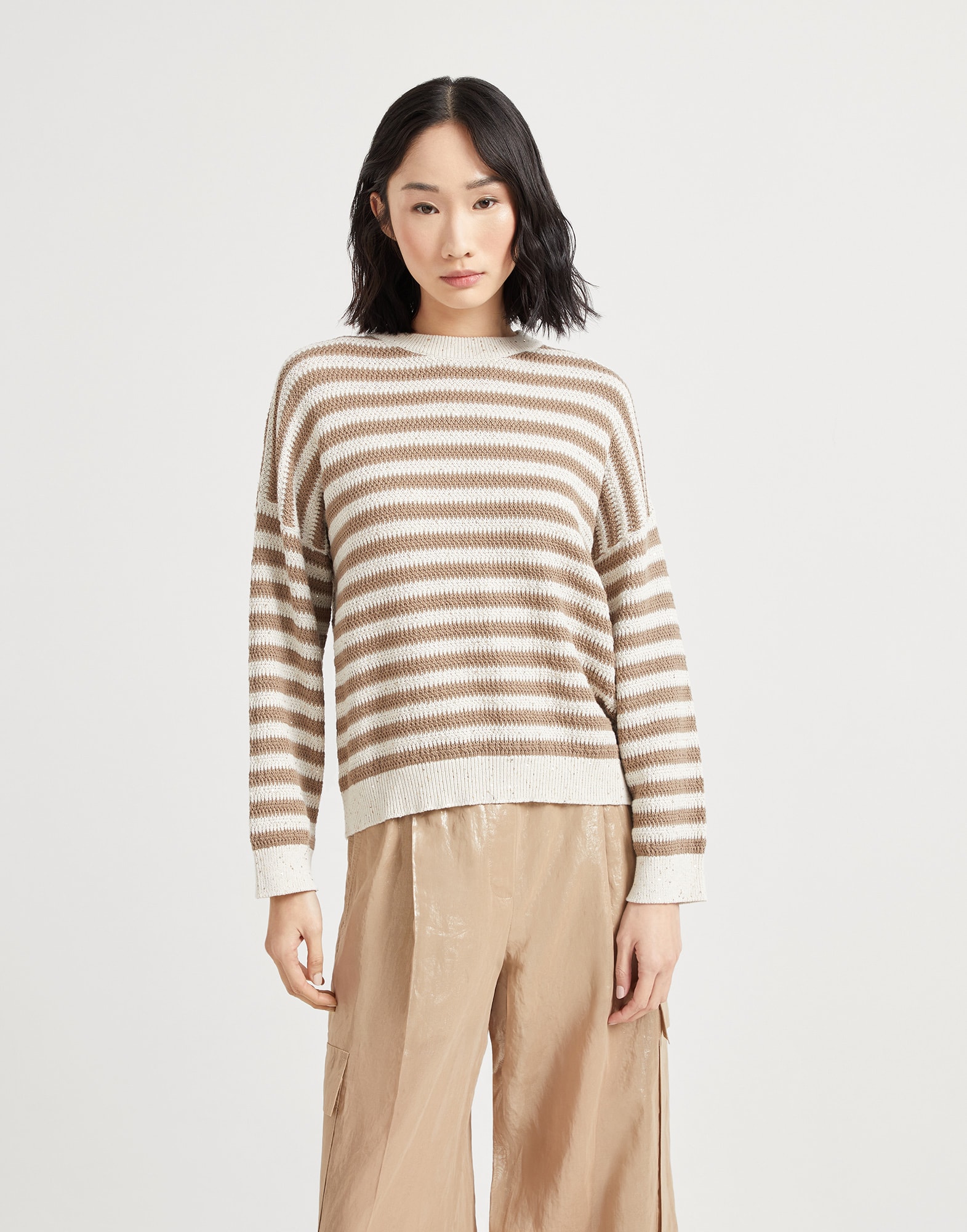 Dazzling sweater Oat Woman - Brunello Cucinelli