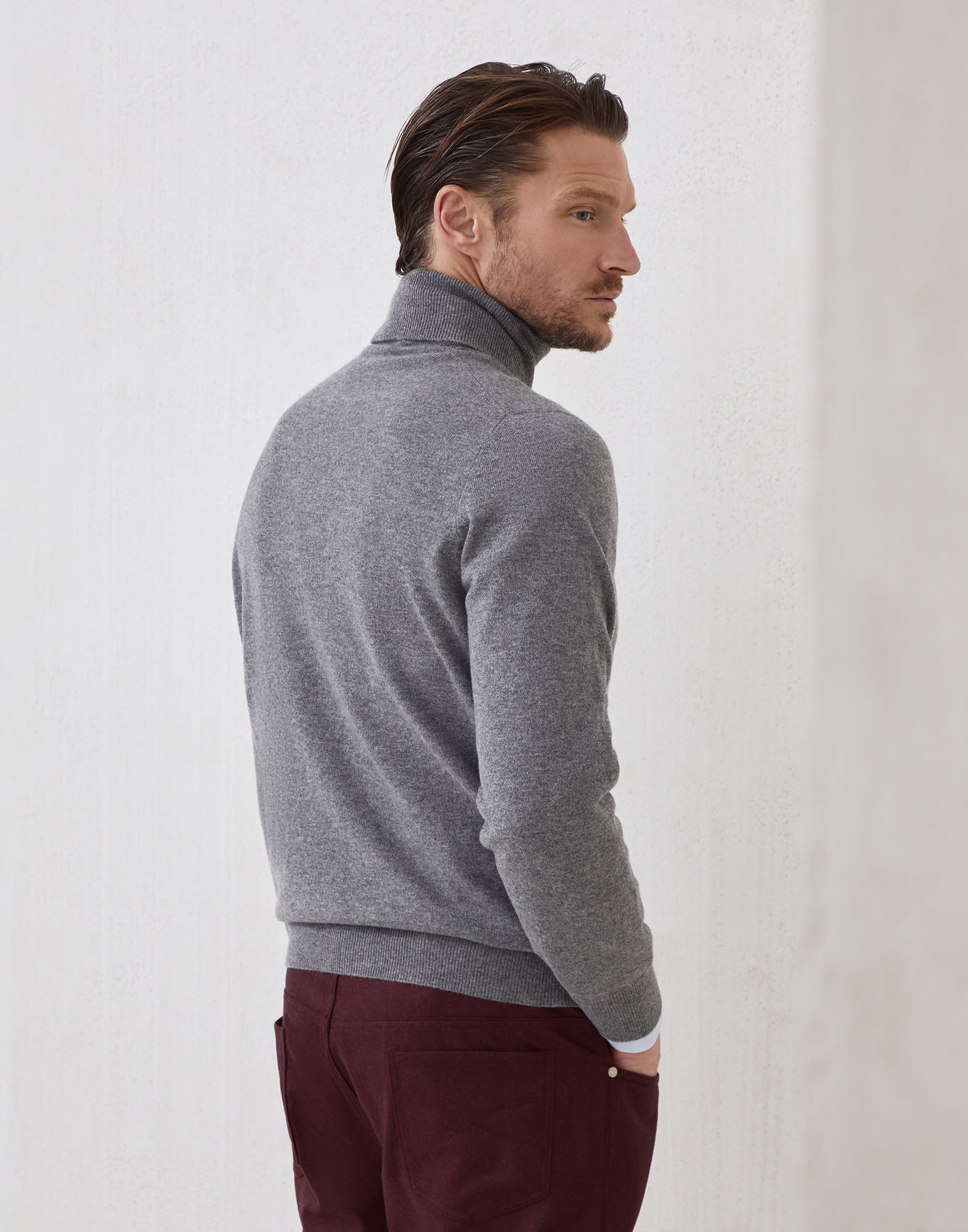 BRUNELLO CUCINELLI カシミヤ シルク ニット セーター グレー BRUNELLO CUCINELLI カシミヤ シルク ニット セーター グレー