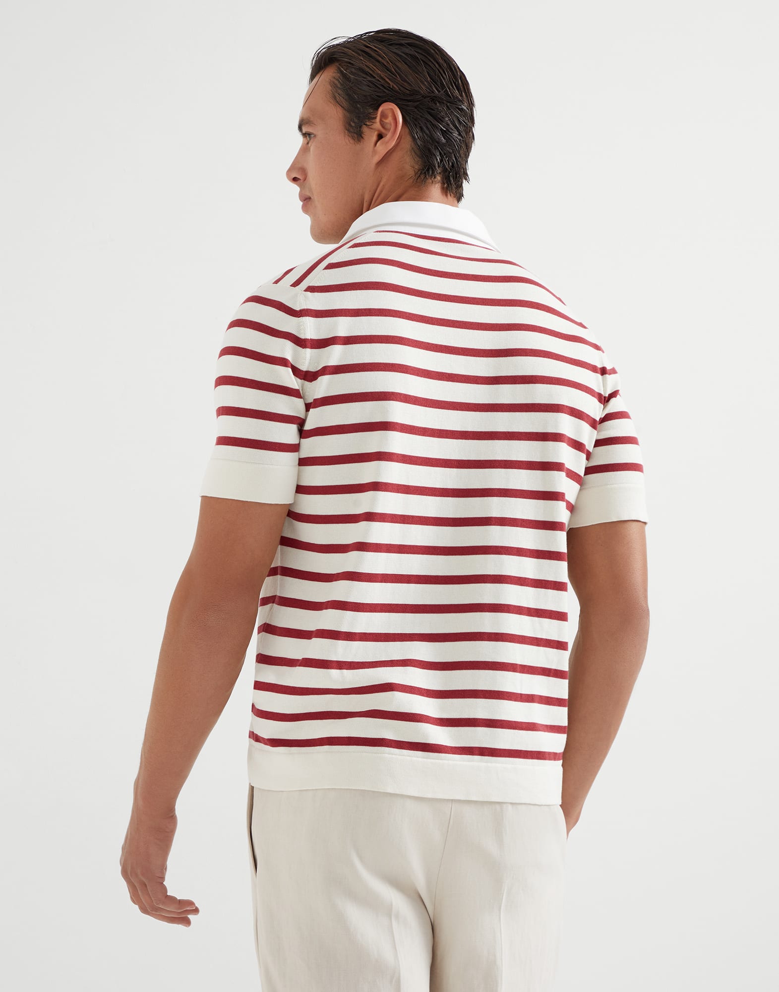 Polo-Style Sweater - Back view - View Full Screen