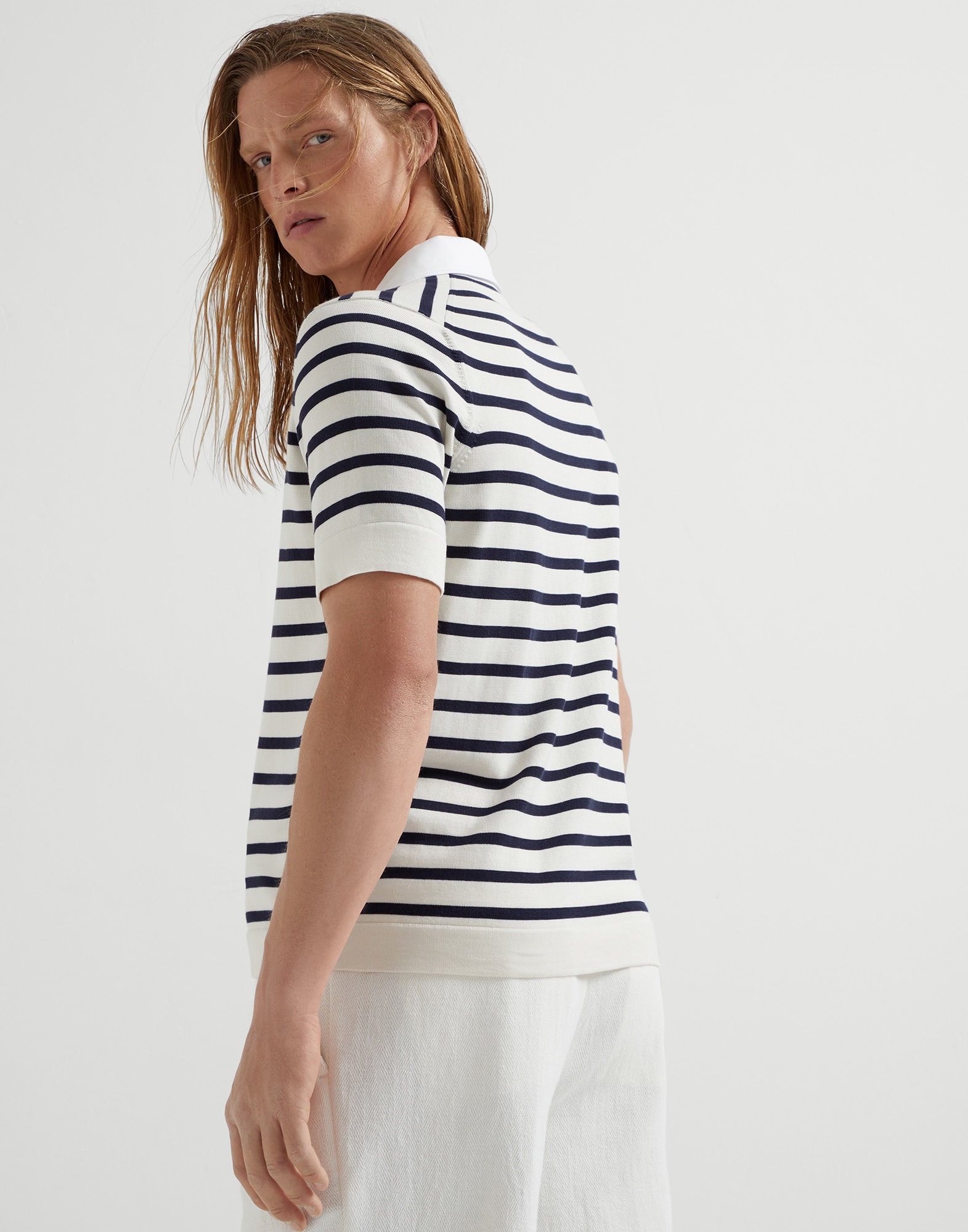 Polo-Style Sweater - Back view - View Full Screen