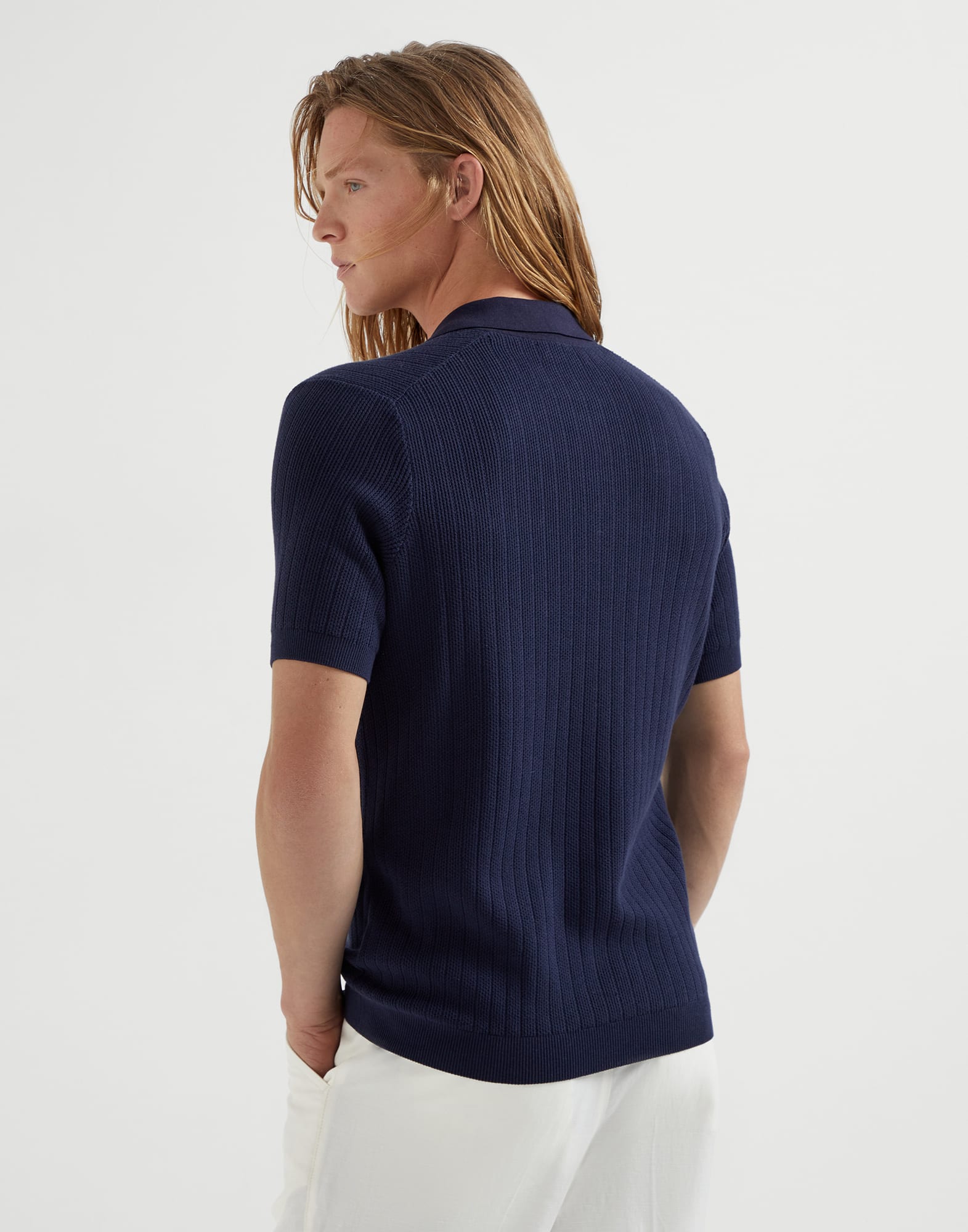 Polo-Style Sweater - Back view - View Full Screen