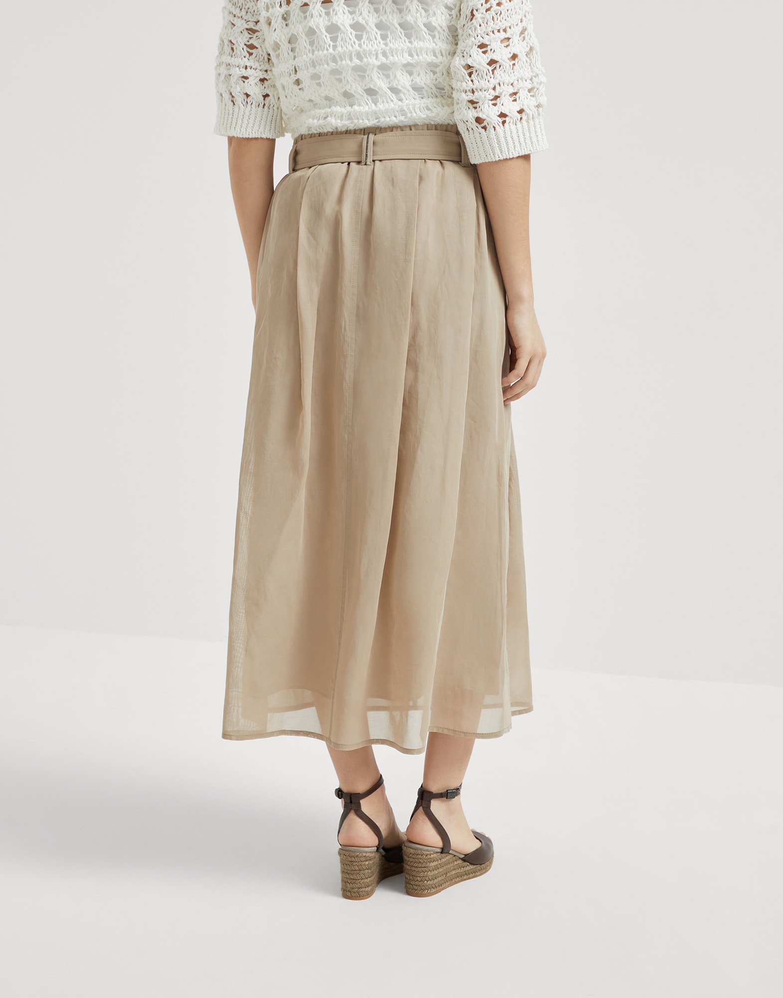 Falda Full con Monile Arena Mujer - Brunello Cucinelli