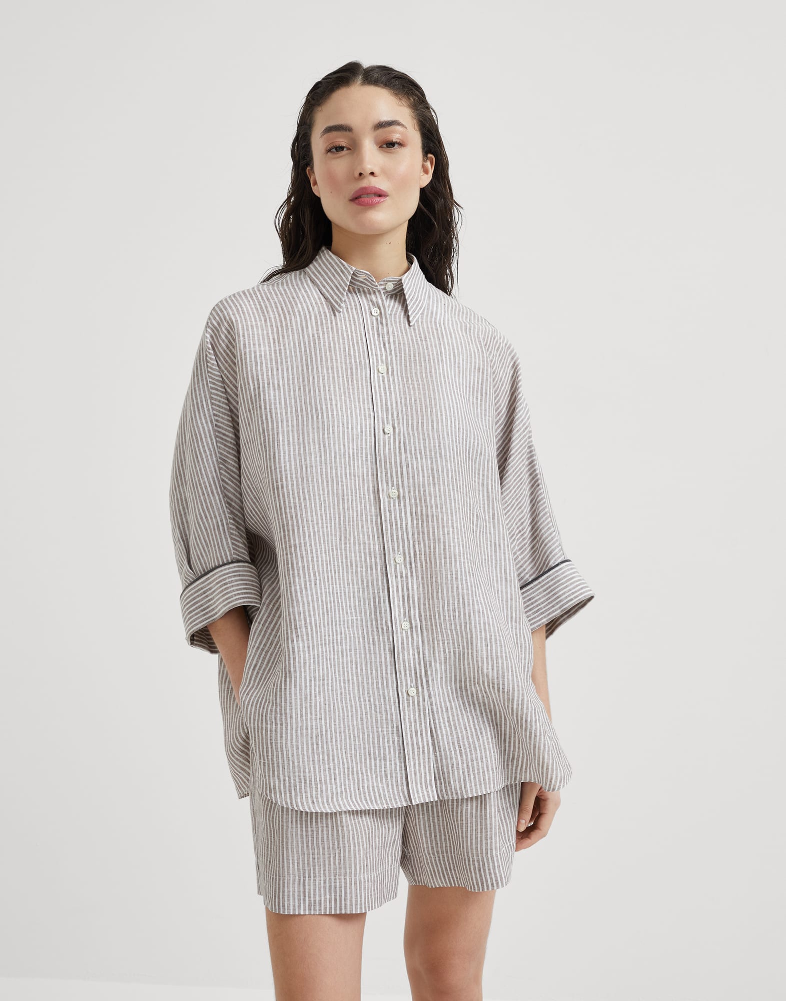Camicia in tela di lino