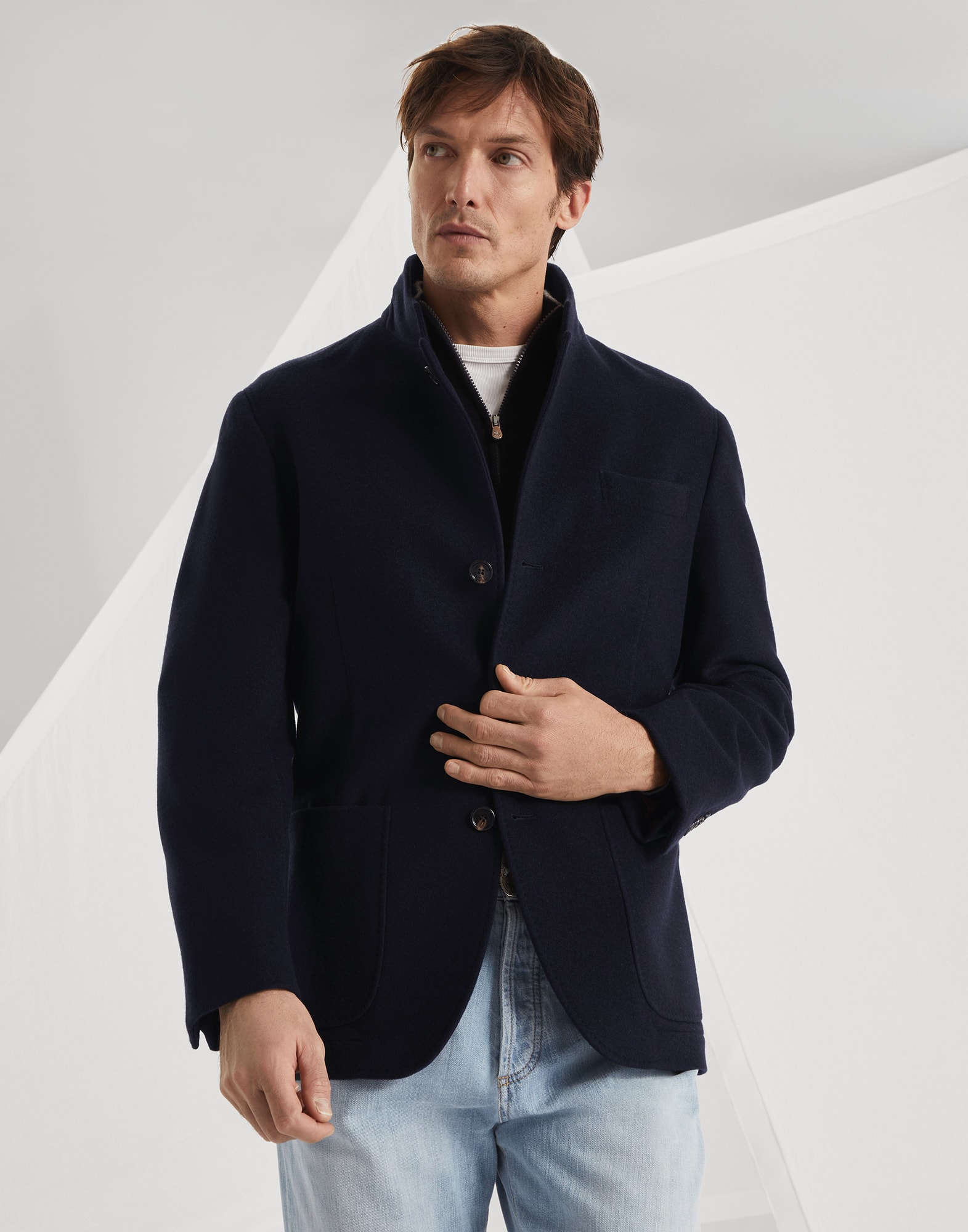 Blazer-style Outerwear - Front view - View Full Screen