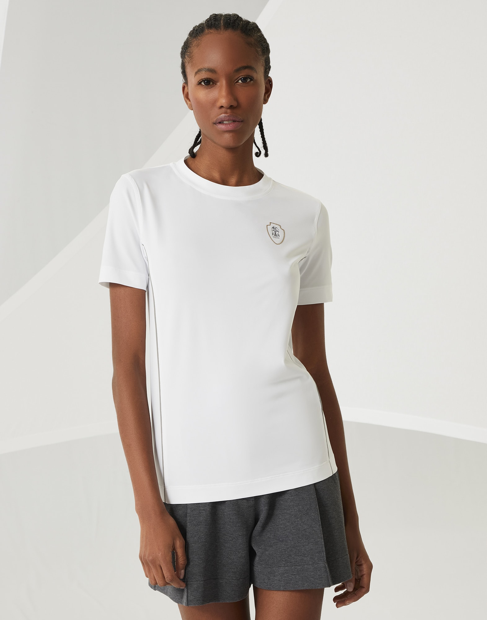 Tシャツ・カットソー BRUNELLO CUCINELLI Women Tops M0T18BD200 C159 BIANCO WHITE Tシャツ・カットソー BRUNELLO CUCINELLI Women Tops M0T18BD200