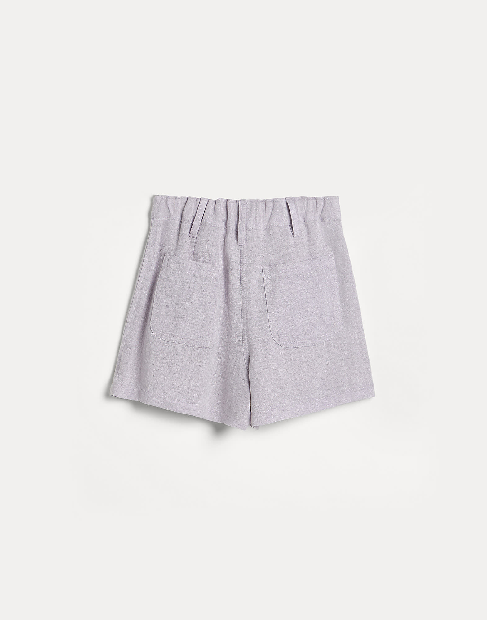 Sparkling canvas shorts for Girls in Lilac | Brunello Cucinelli Sparkling canvas shorts for Girls in Lilac | Brunello Cucinelli