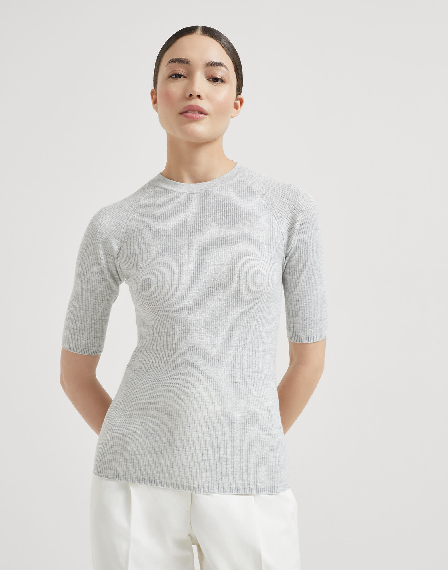 Sparkling cashmere sweater Pebble Woman - Brunello Cucinelli