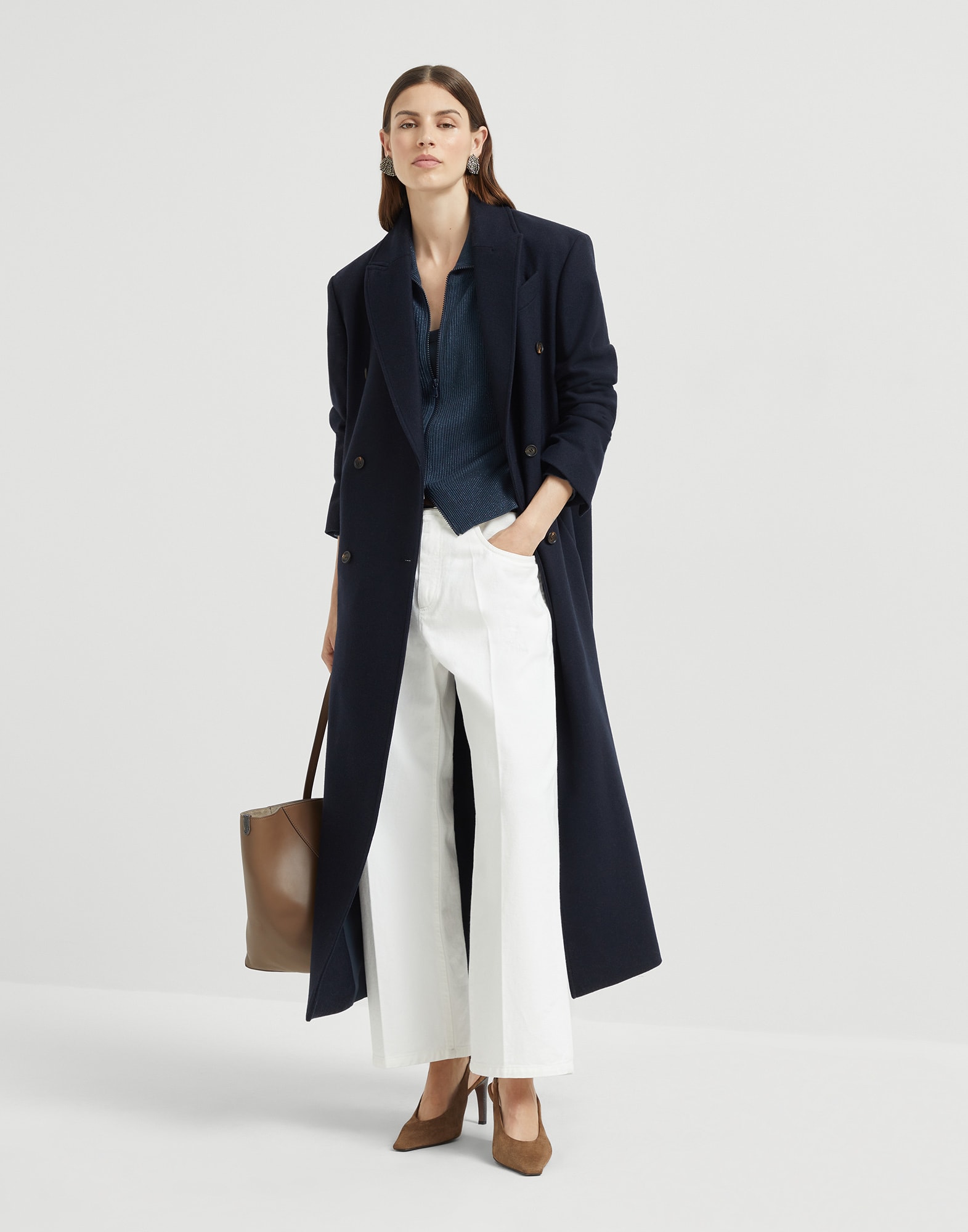 Zip-front Cardigan - Full look - View Full Screen