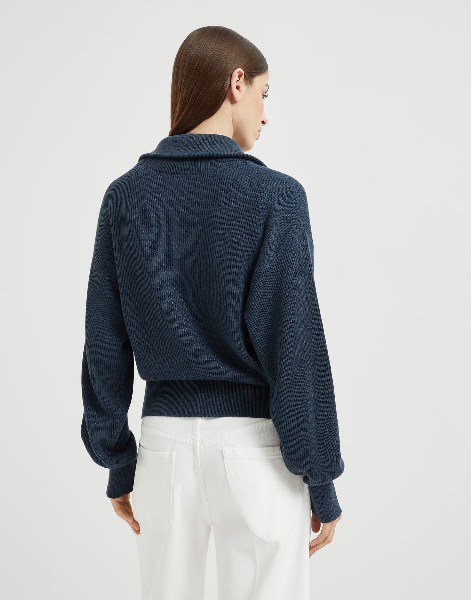Zip-front Cardigan - Back view - View Full Screen