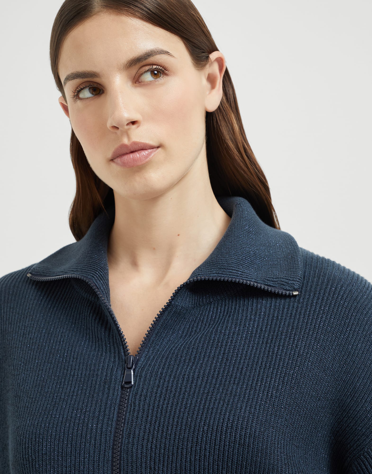Zip-front Cardigan - Detail view - View Full Screen