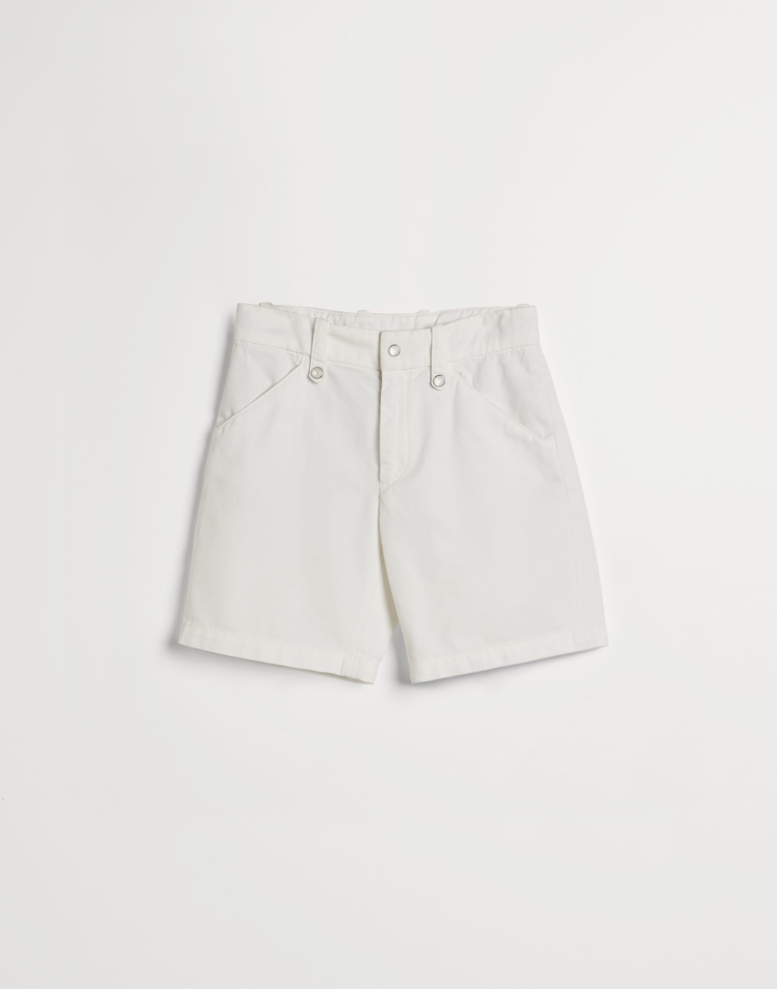 Gabardine Bermuda shorts Snow Boys - Brunello Cucinelli
