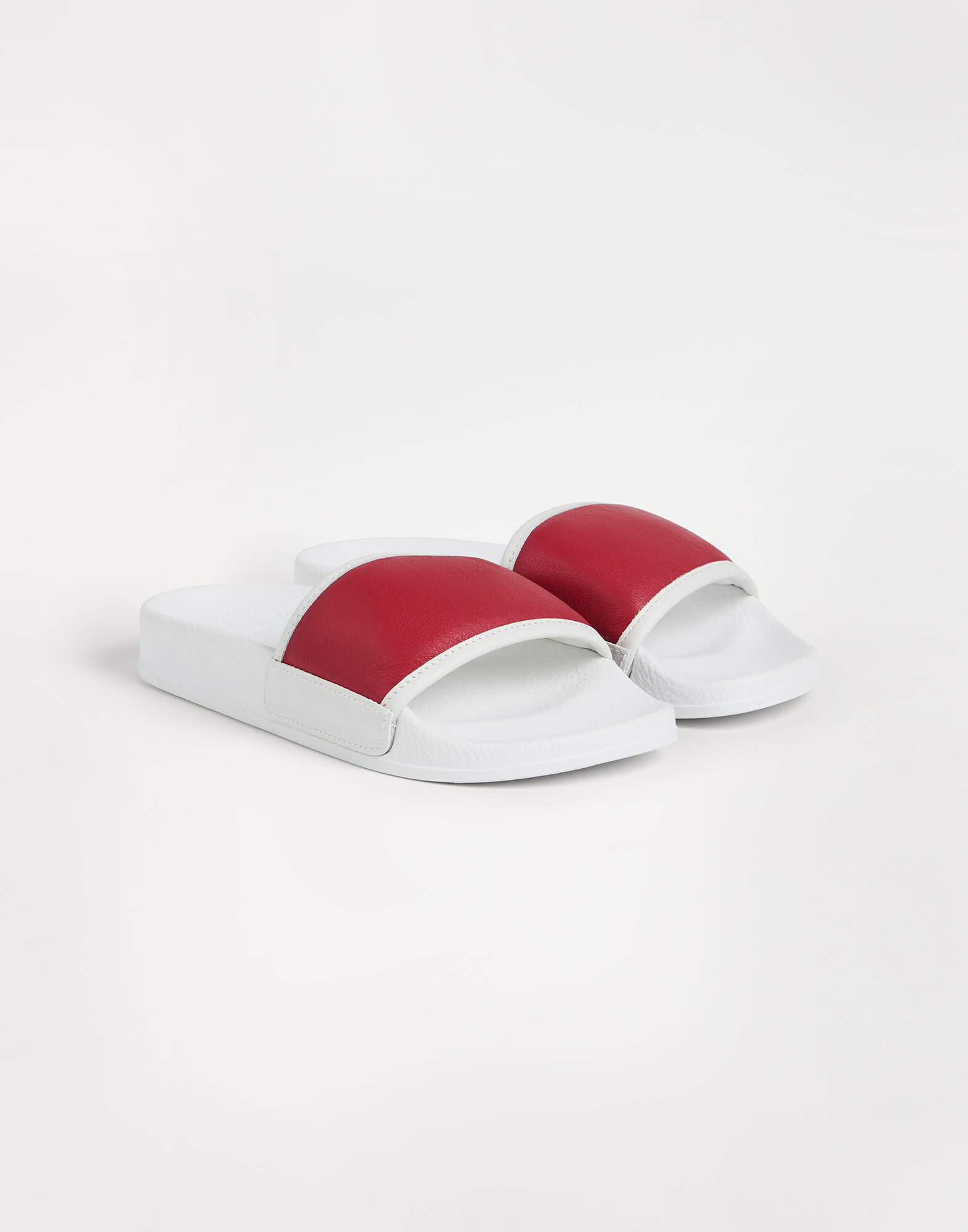 Nappa leather slides