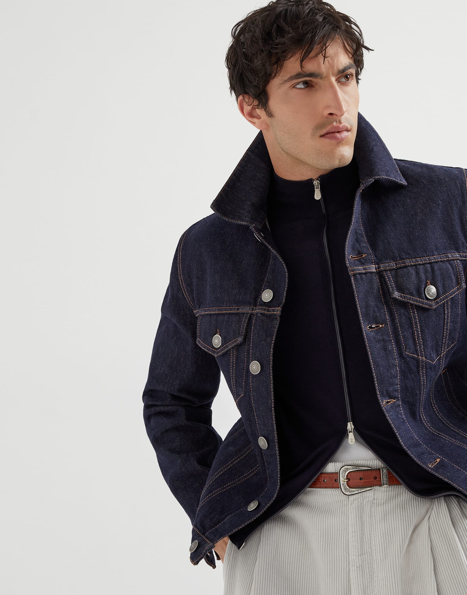 Cardigan leggero Blu Navy Uomo - Brunello Cucinelli