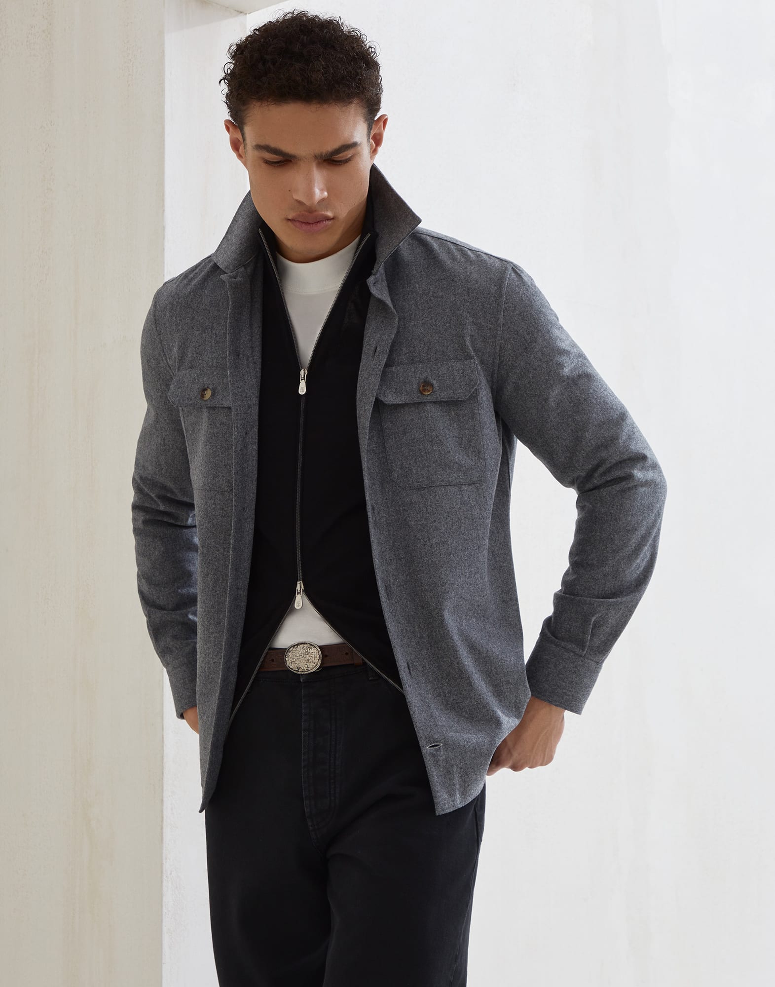 Cardigan leggero Nero Uomo - Brunello Cucinelli