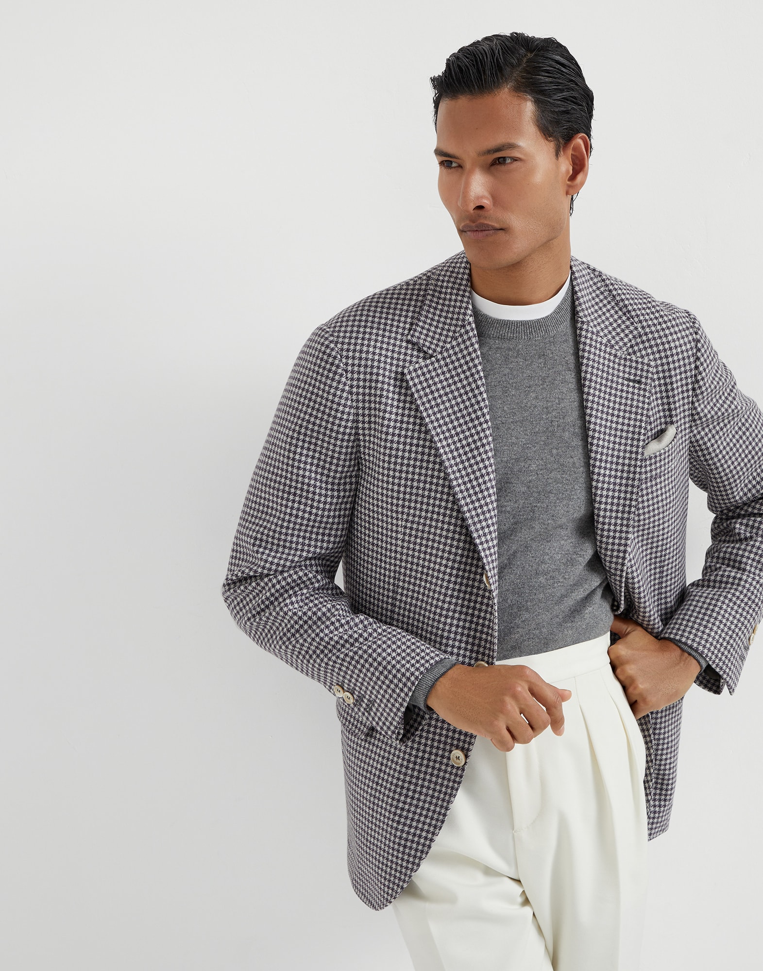 Maglia in cashmere Grigio Scuro Uomo - Brunello Cucinelli