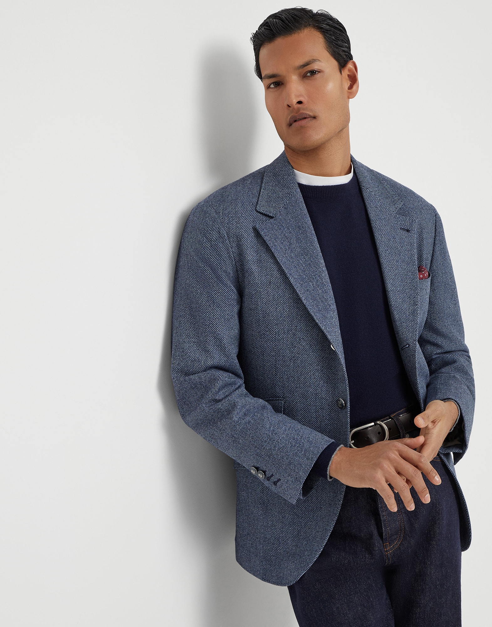 Maglia in cashmere Blu Navy Uomo - Brunello Cucinelli