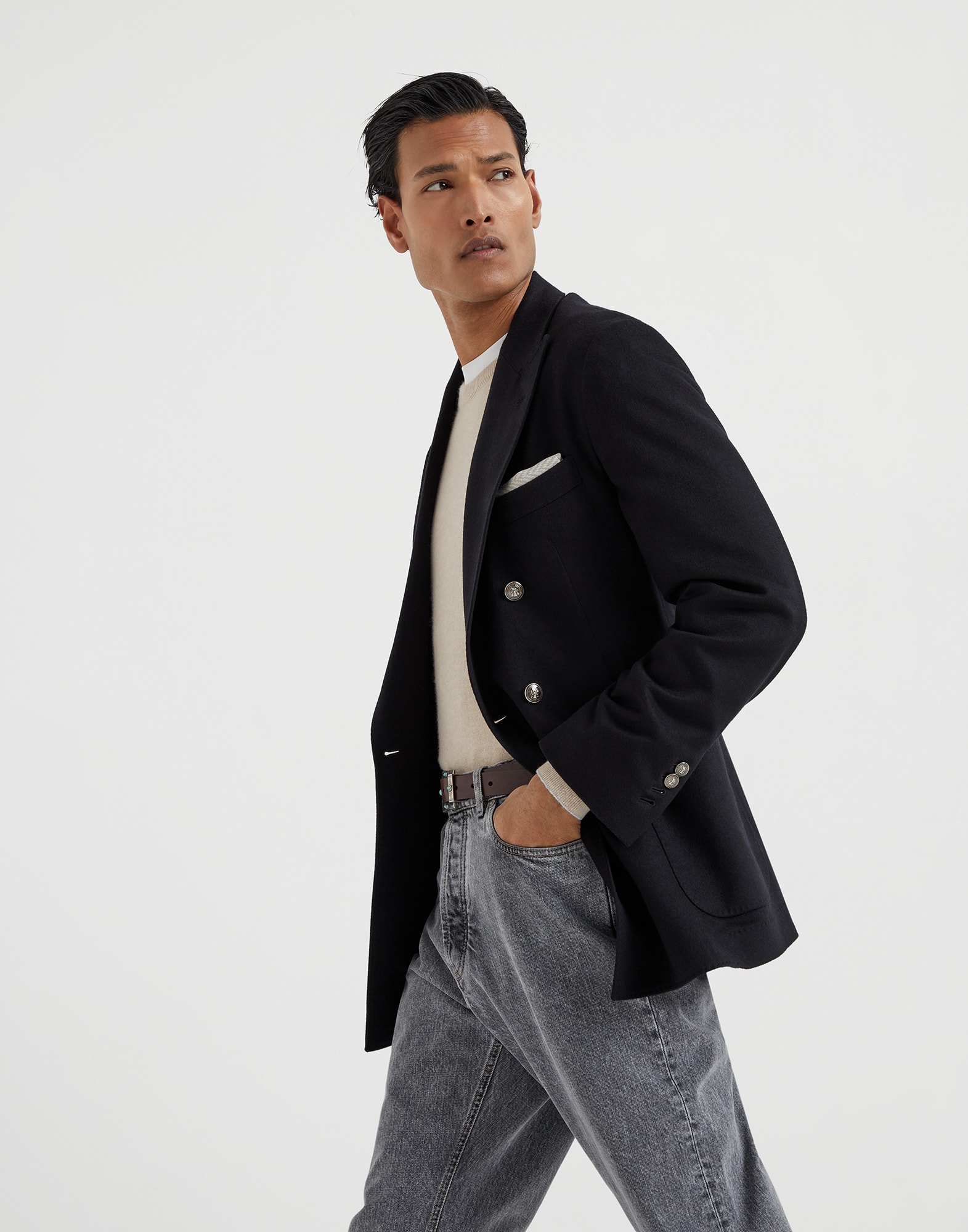 Maglia in cashmere Sabbia Uomo - Brunello Cucinelli
