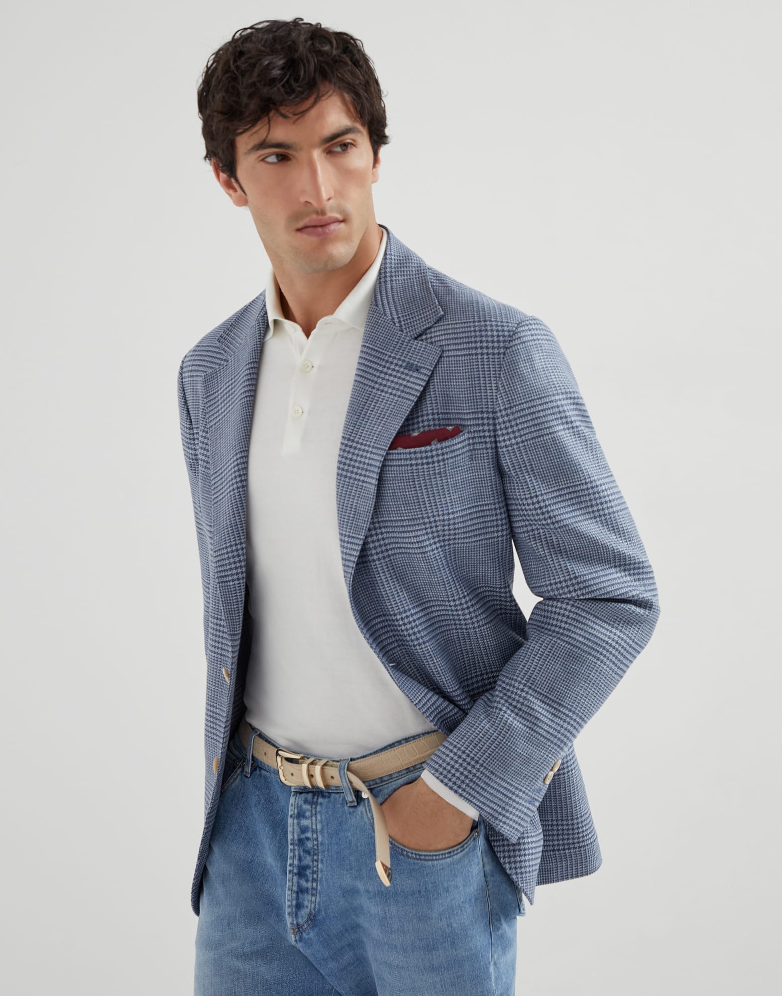 Maglia stile polo Panama Uomo - Brunello Cucinelli