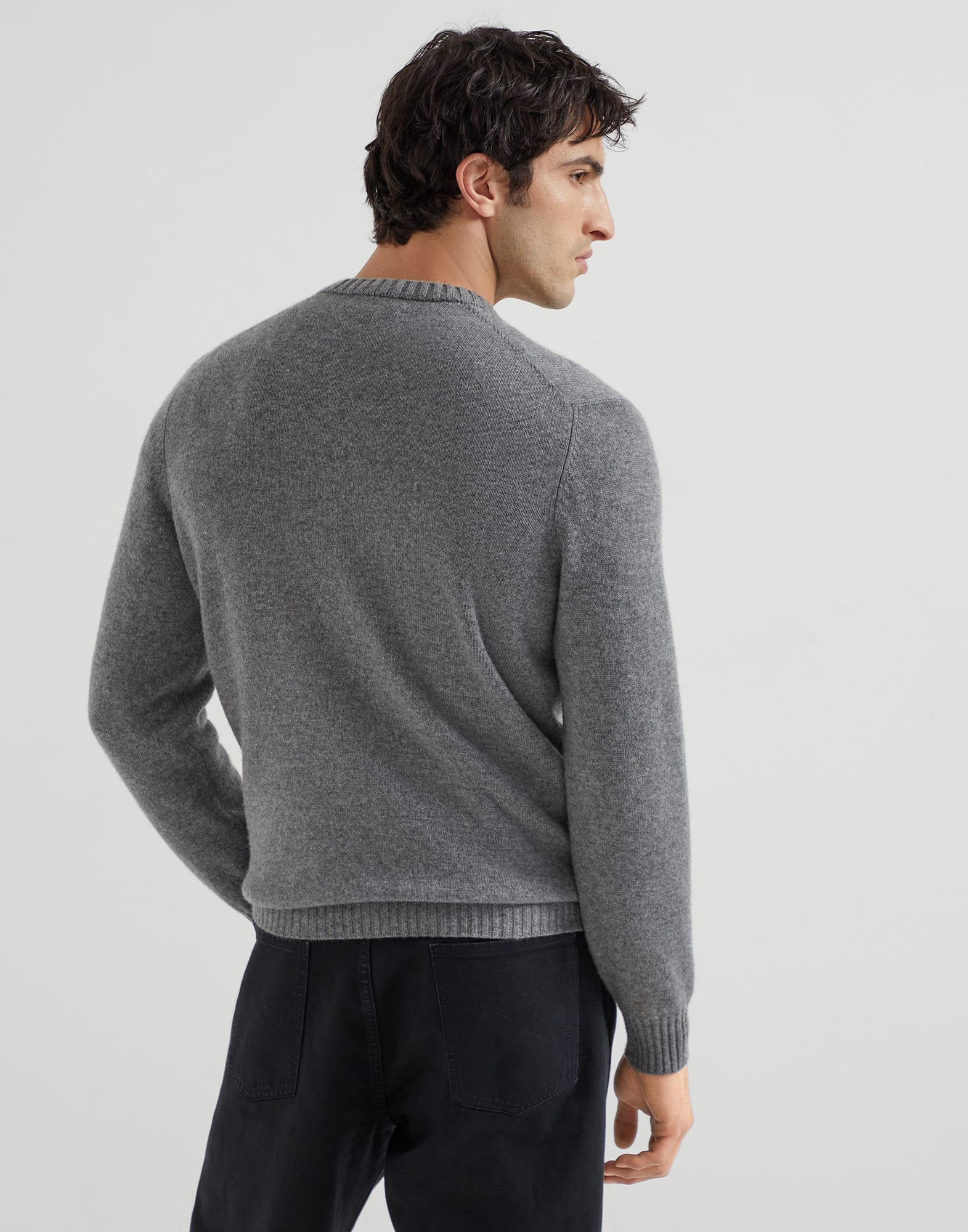 BRUNELLO CUCINELLI カシミヤ シルク ニット セーター グレー BRUNELLO CUCINELLI カシミヤ シルク ニット セーター グレー