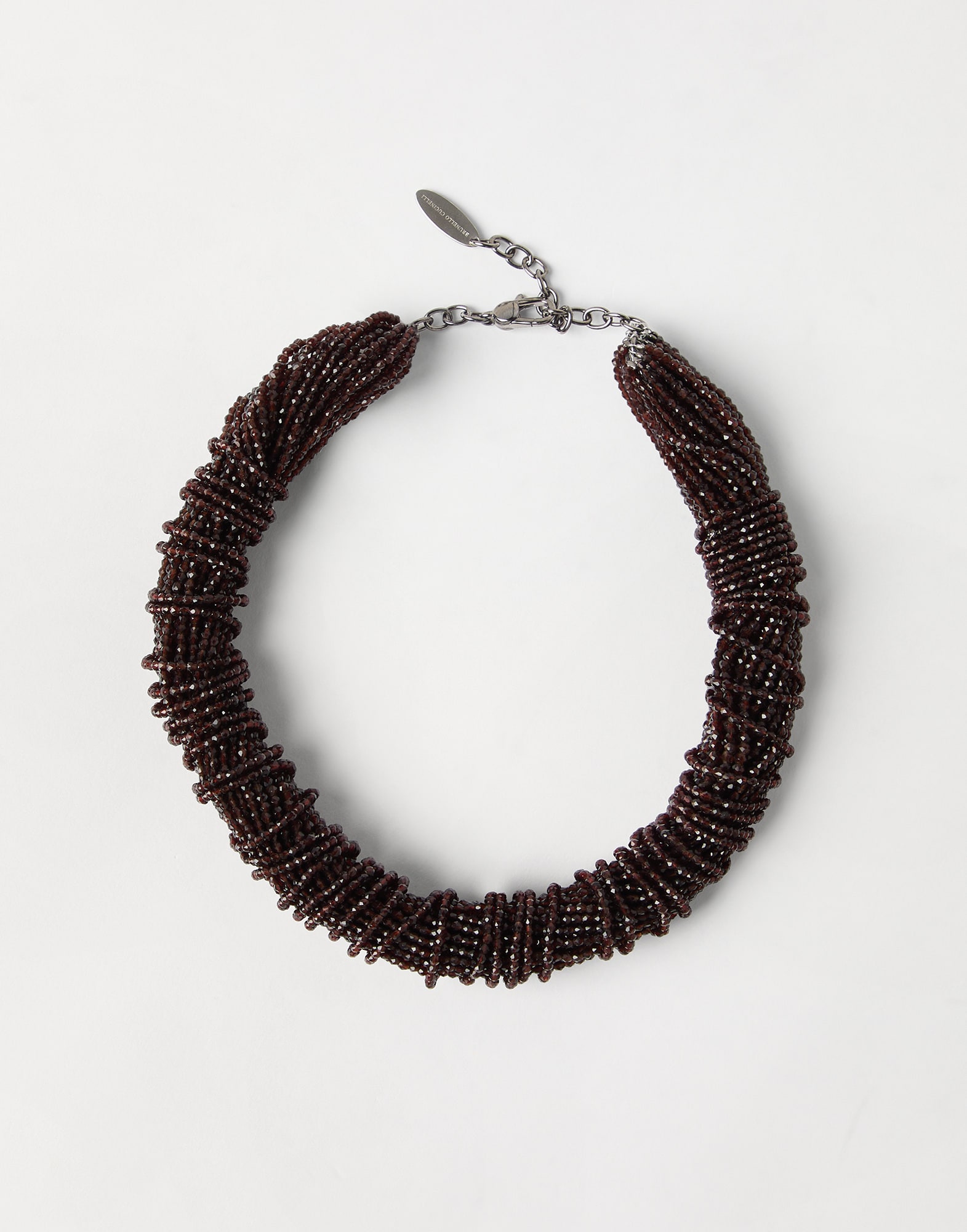 Vetro and Silver choker Chocolate Woman - Brunello Cucinelli