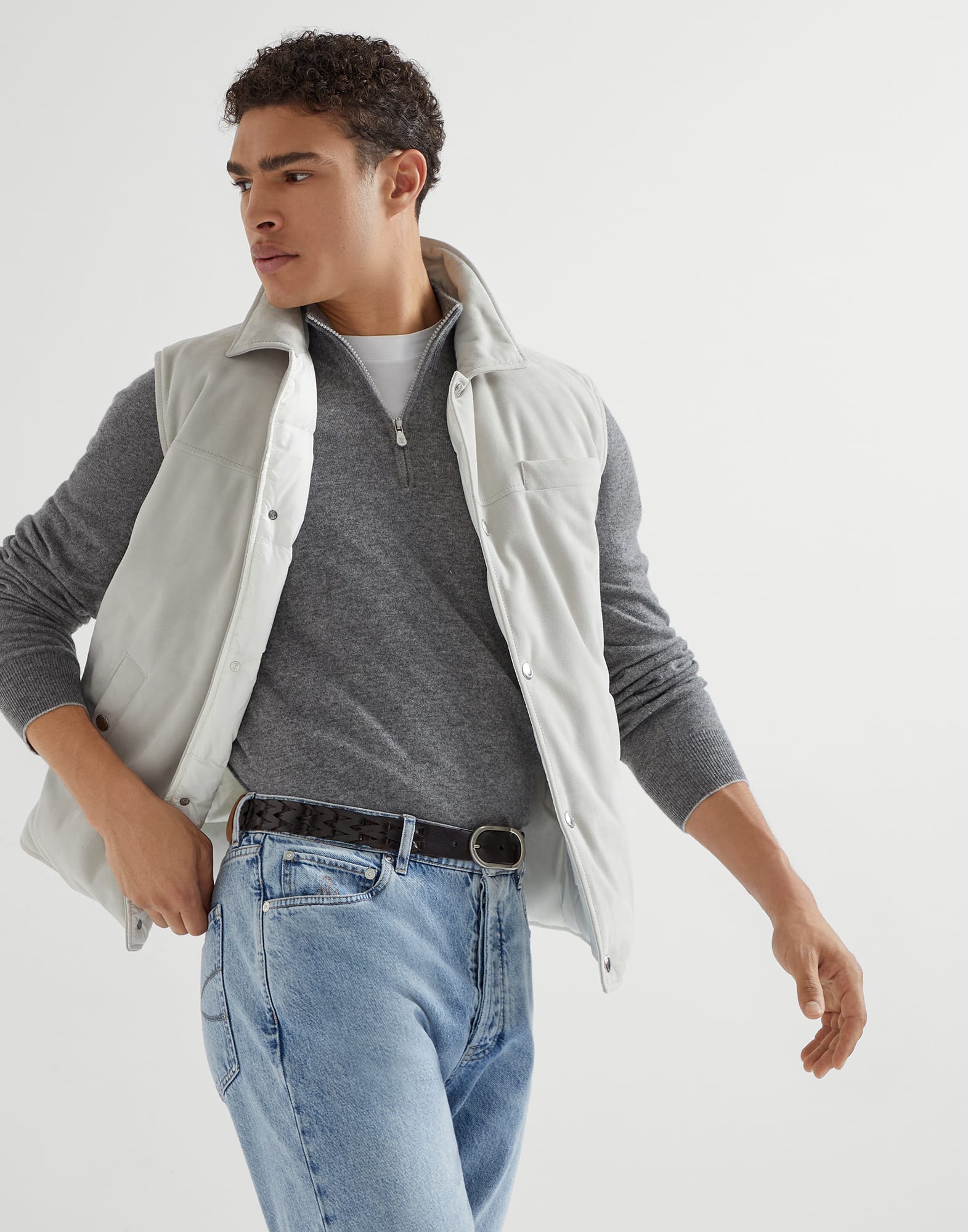 Maglia in cashmere Grigio Scuro Uomo - Brunello Cucinelli
