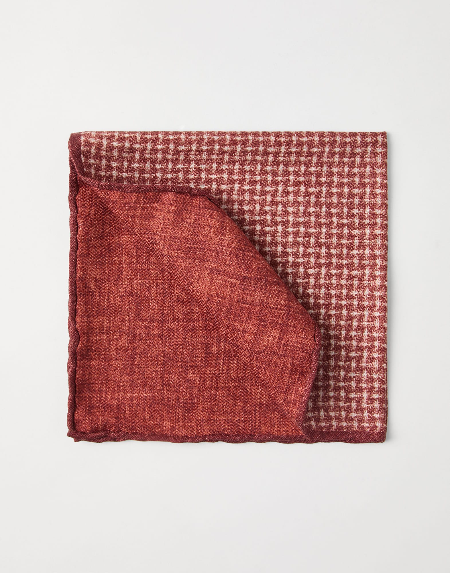 Pochette con disegno Arancio Uomo - Brunello Cucinelli