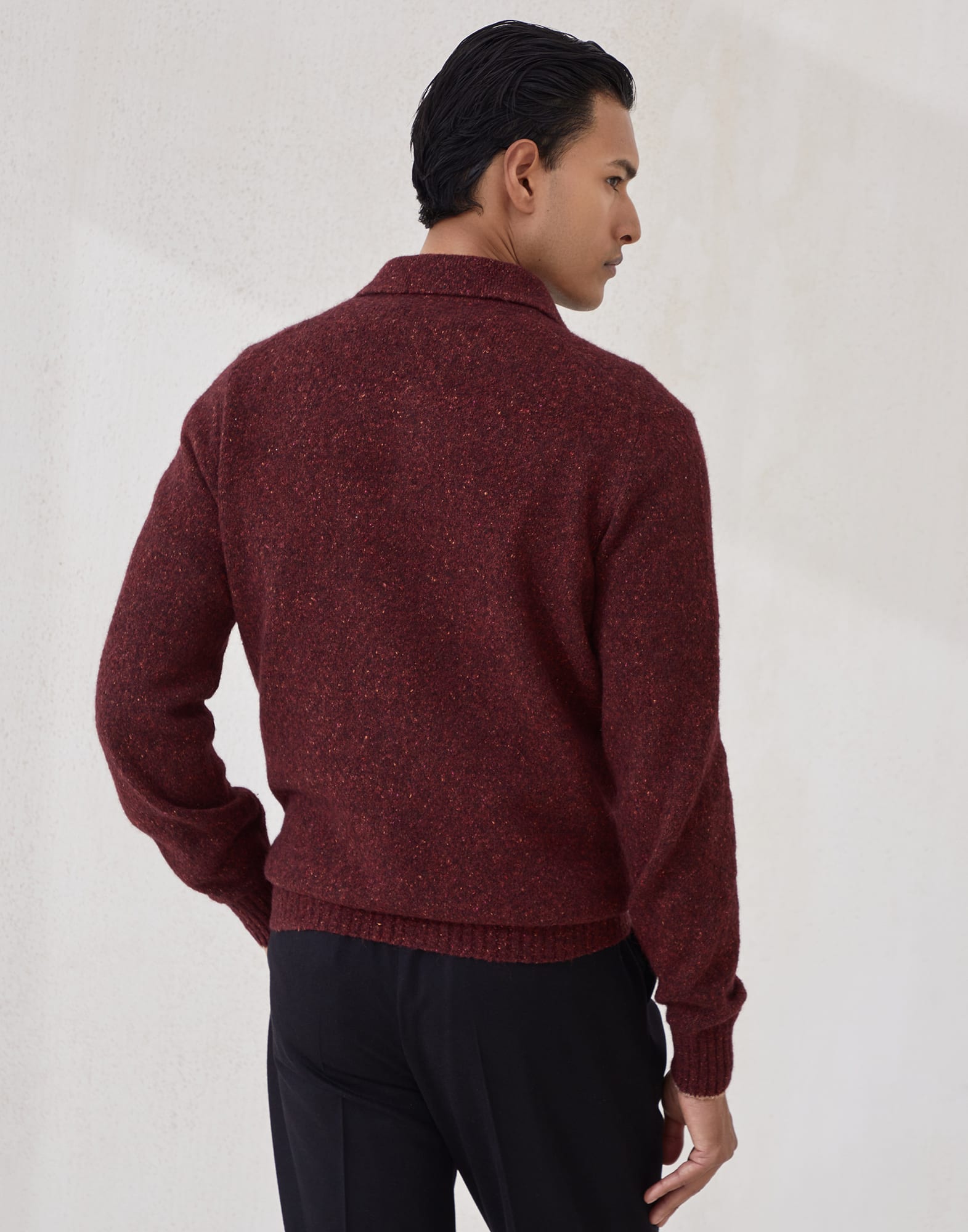Polo-Style Sweater - Back view - View Full Screen