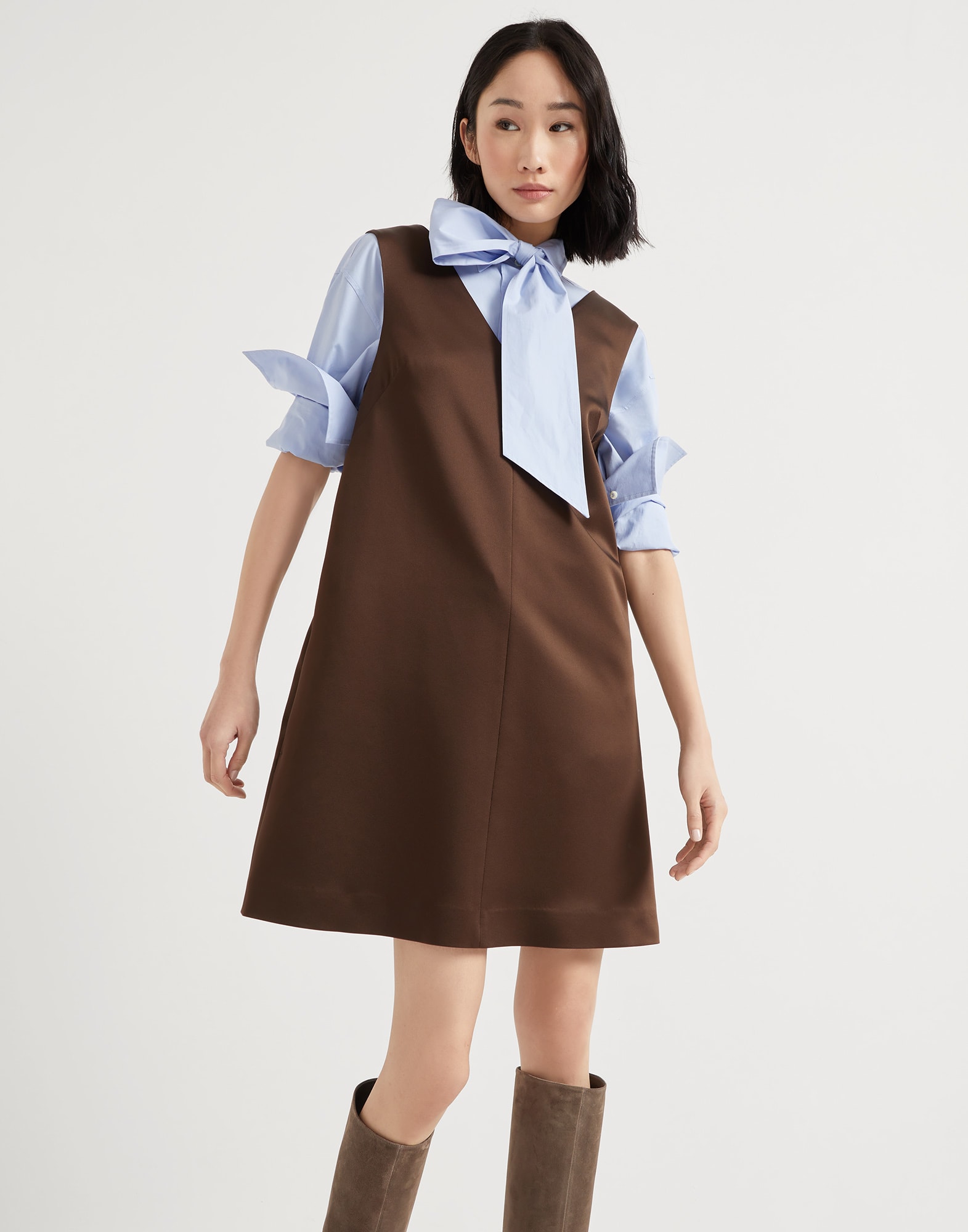 Mini dress Brown Woman - Brunello Cucinelli