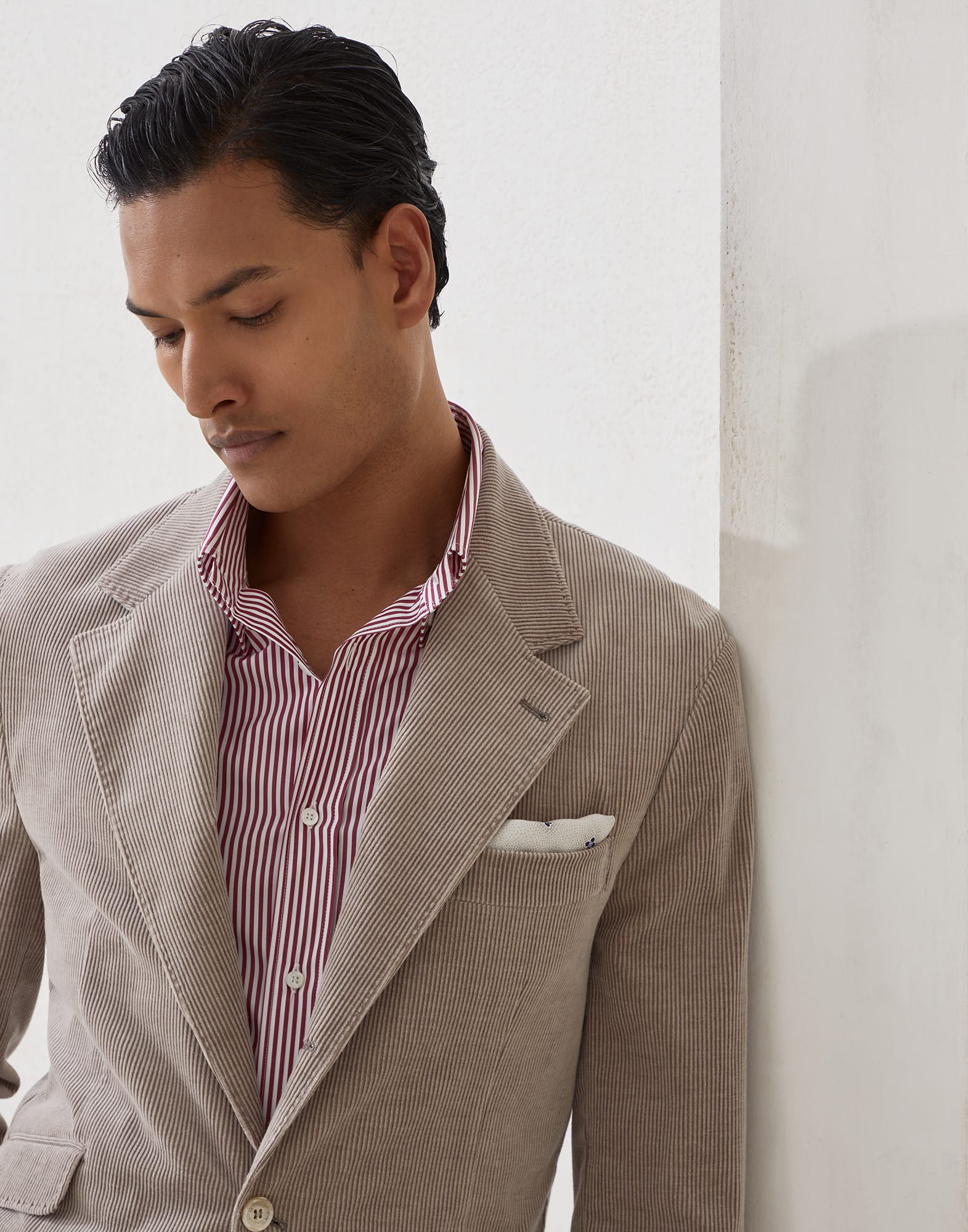 メンズ 向け バーク コーデュロイ ジャケット | Brunello Cucinelli メンズ 向け バーク コーデュロイ ジャケット | Brunello Cucinelli