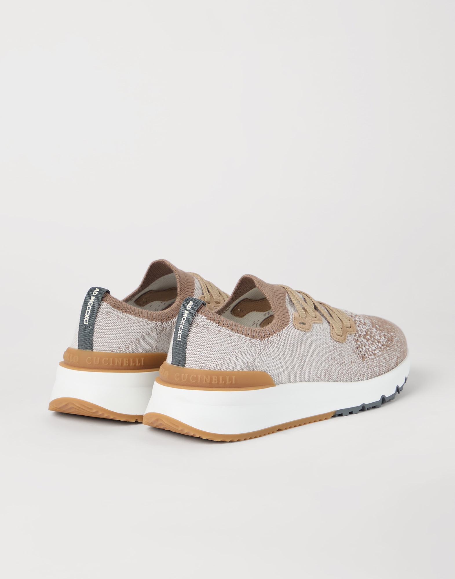 スニーカー BRUNELLO CUCINELLI Men Sneakers MZUKISO250CYP09 Beige Knit runners for Man in Beige | Brunello Cucinelli
