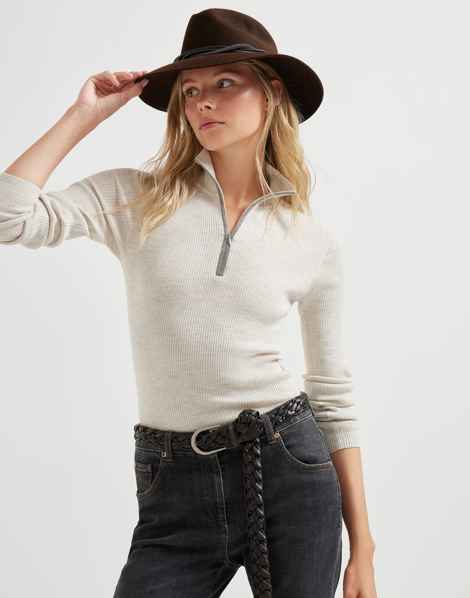 Lightweight sweater Pearl Woman - Brunello Cucinelli