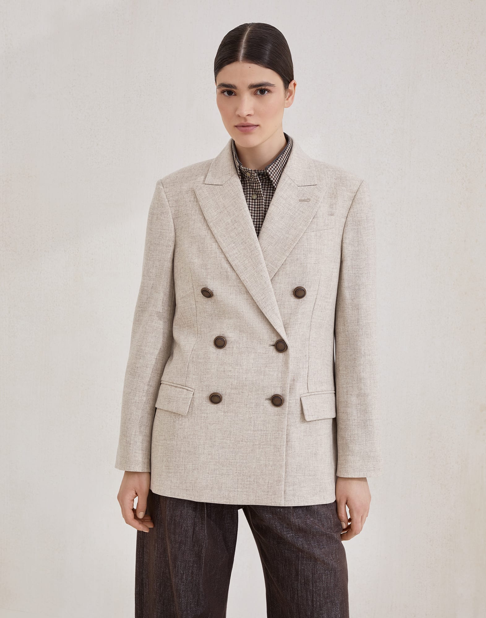 ツイルフランネル フォーマルジャケット ベージュ レディース - Brunello Cucinelli