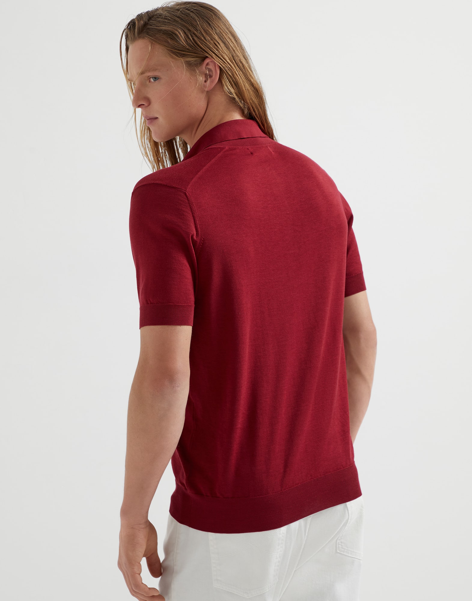 Polo-Style Sweater - Back view - View Full Screen