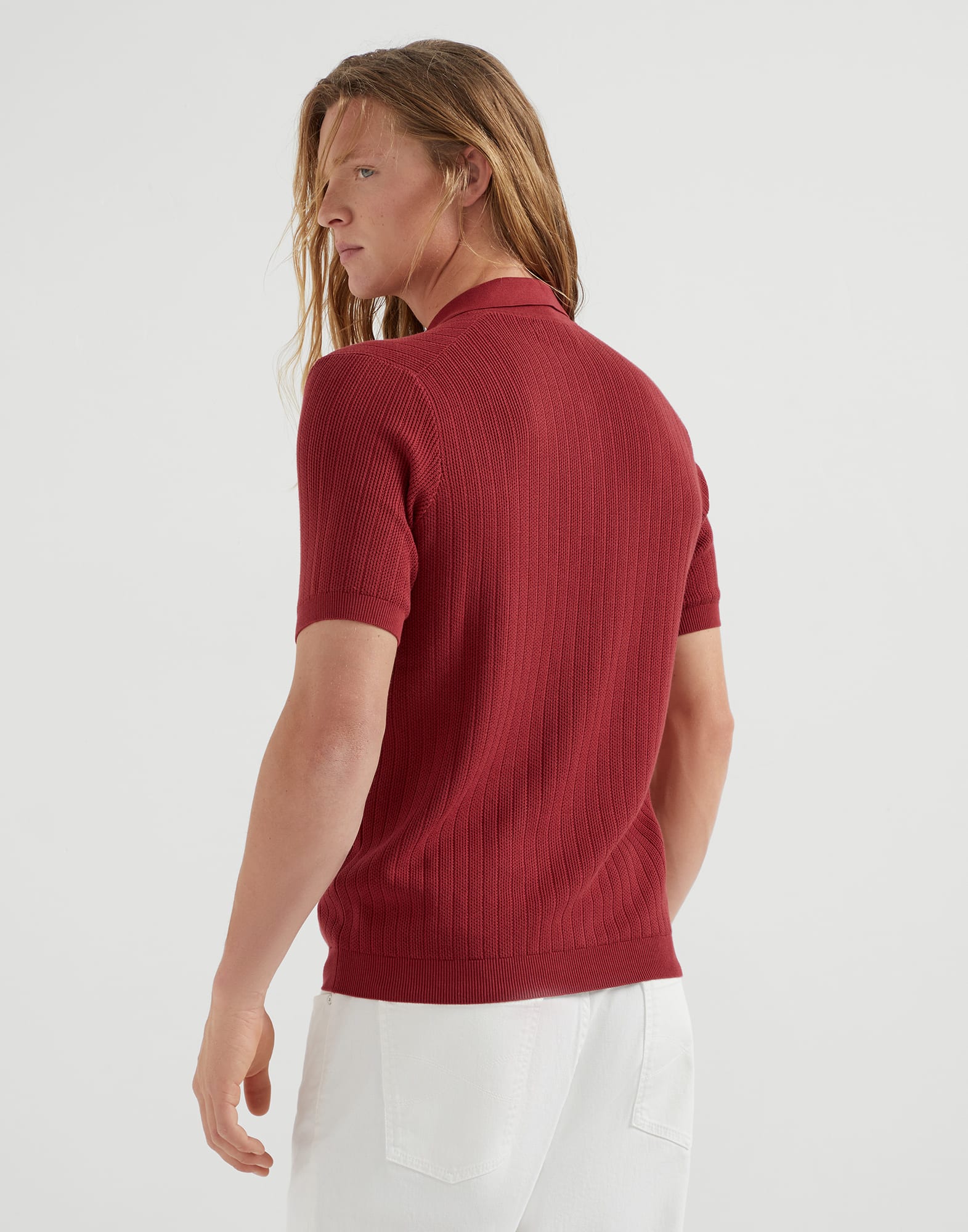 Polo-Style Sweater - Back view - View Full Screen