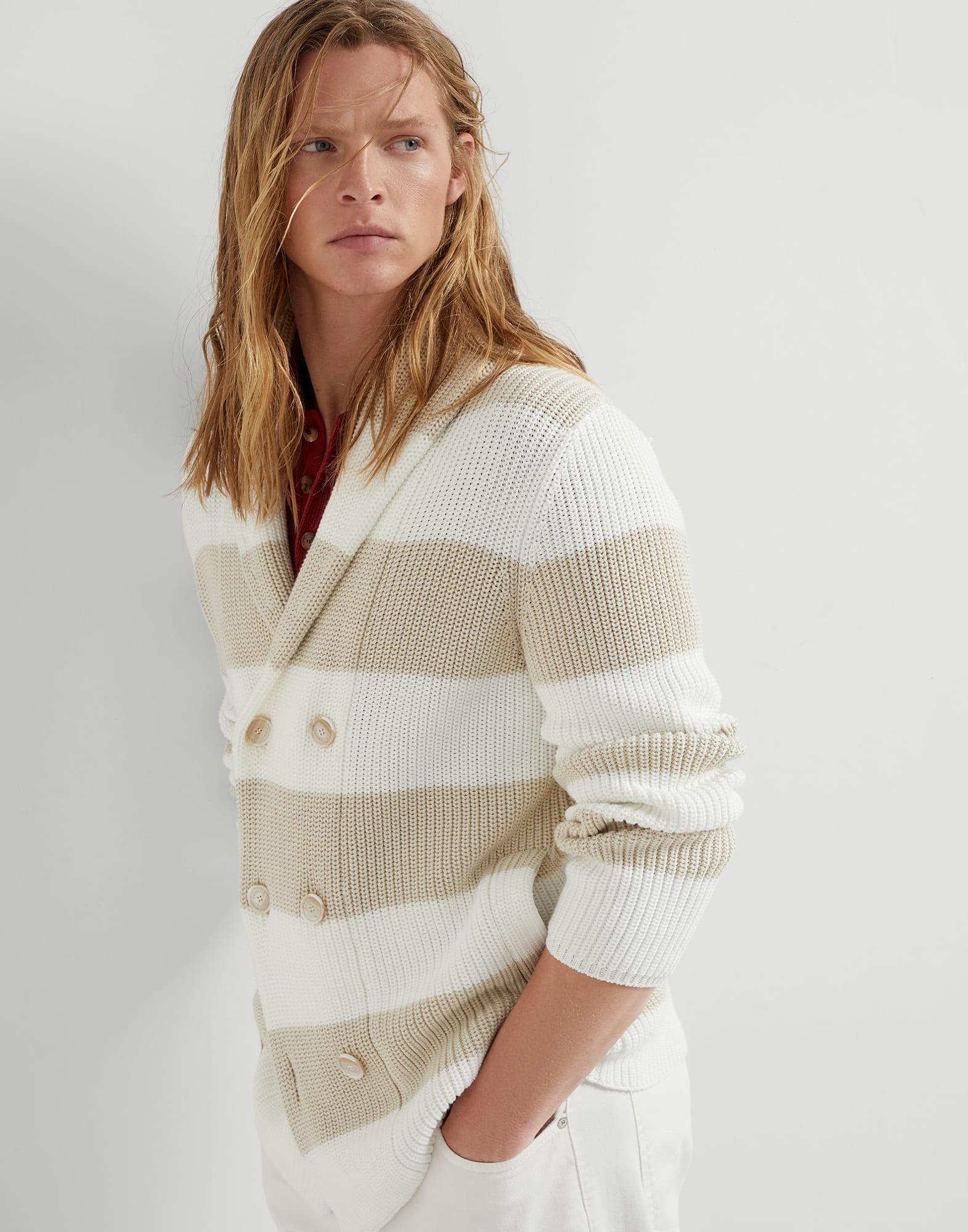 Button-front Cardigan - Editorial view - View Full Screen
