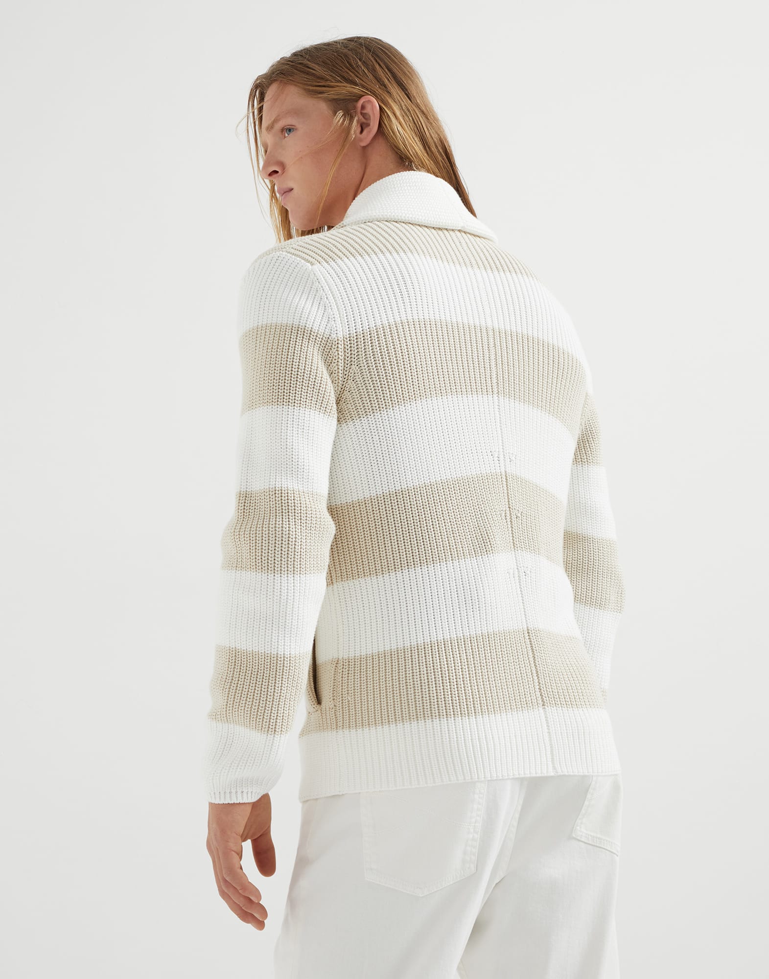 Button-front Cardigan - Back view - View Full Screen