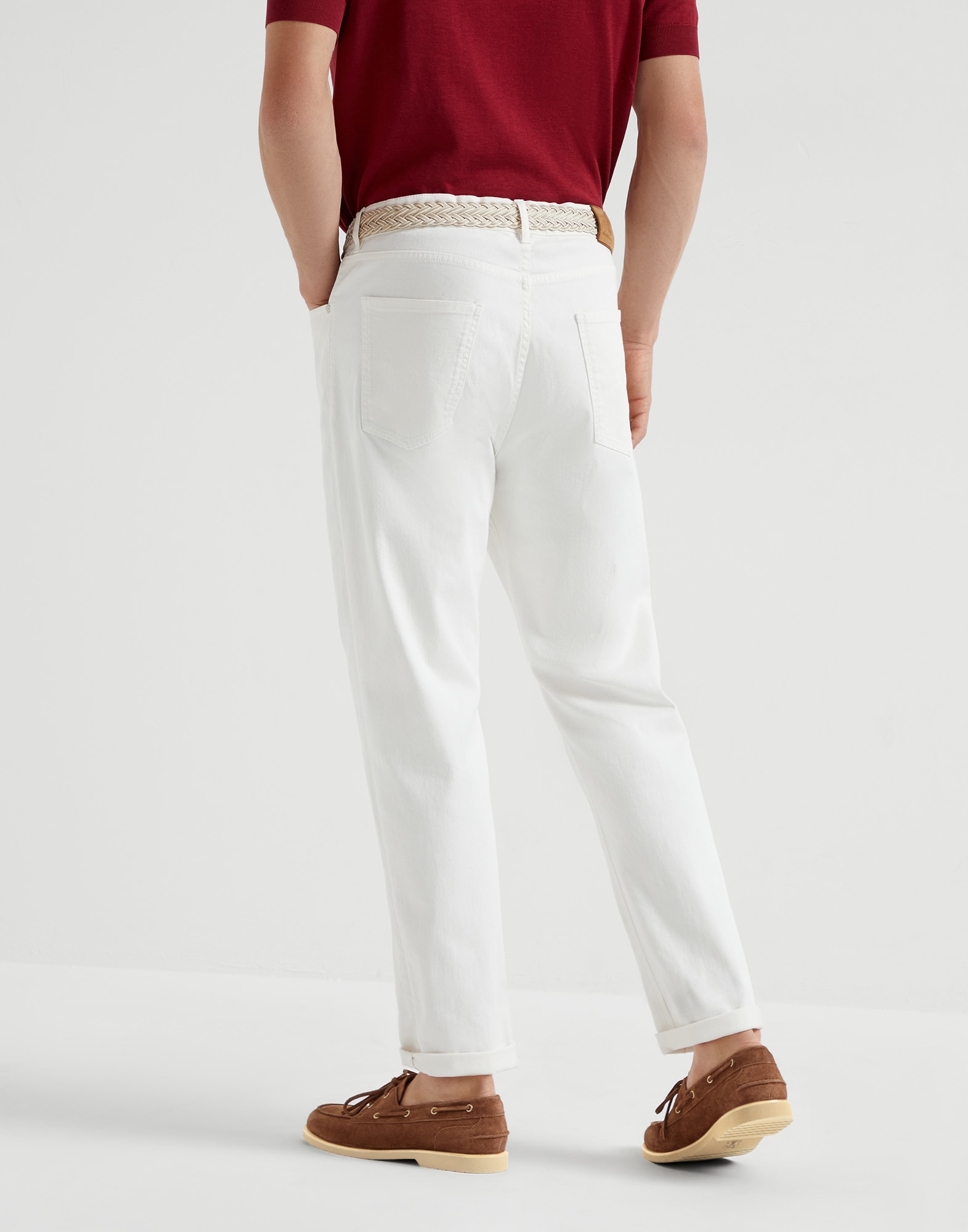 Pantalone in denim tinto capo Neve Uomo - Brunello Cucinelli