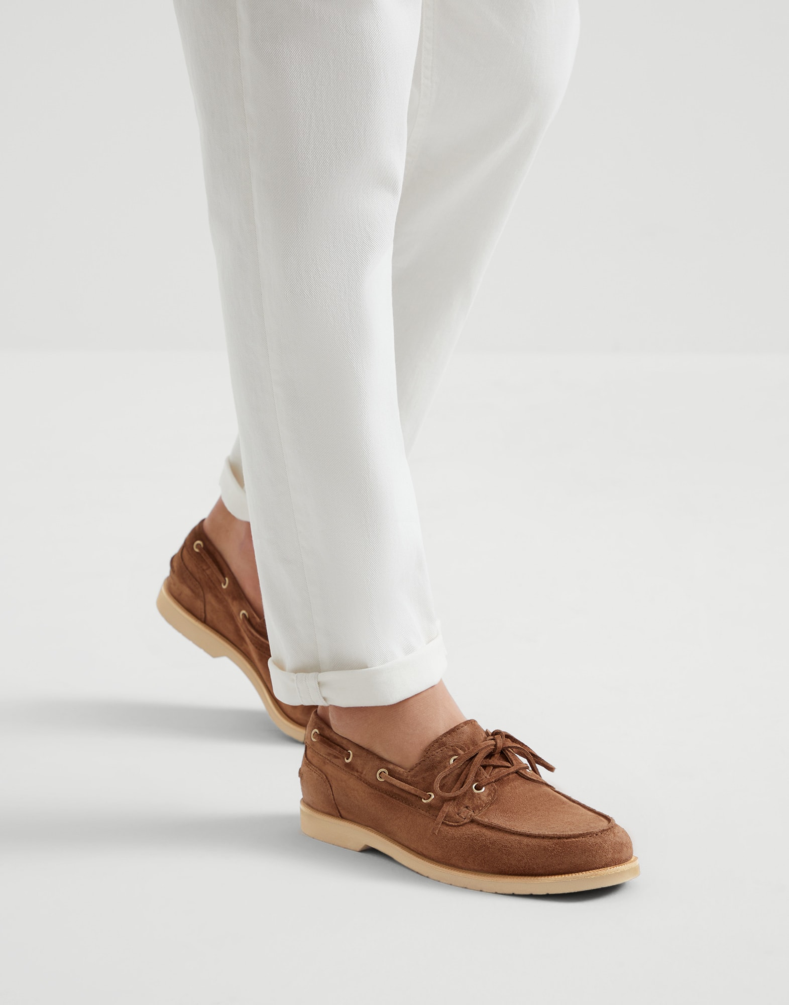 Brunello Cucinelli ブラウン デッキシューズ Brunello Brunello Cucinelli ブラウン デッキシューズ Brunello