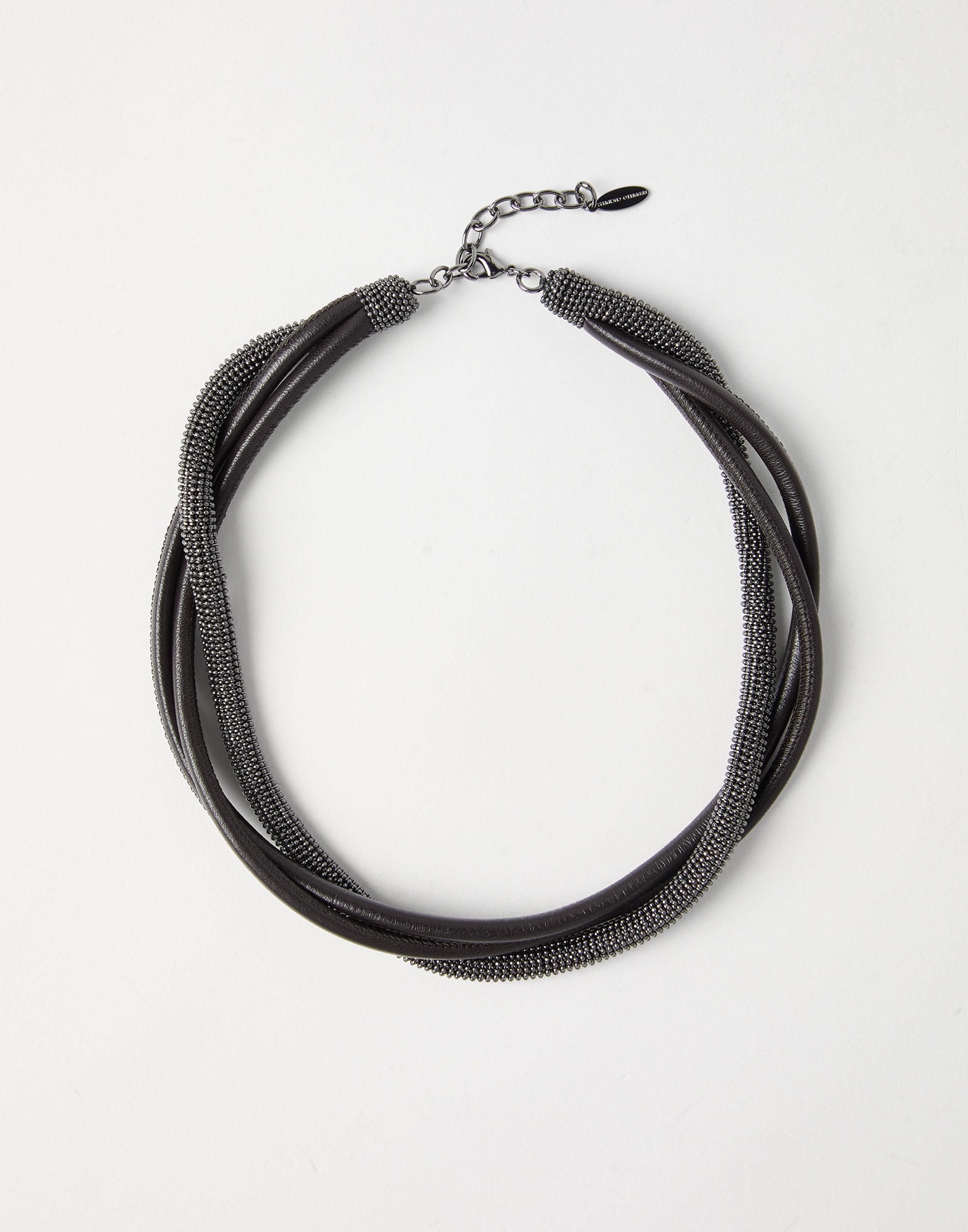 Precious leather choker Black Woman - Brunello Cucinelli