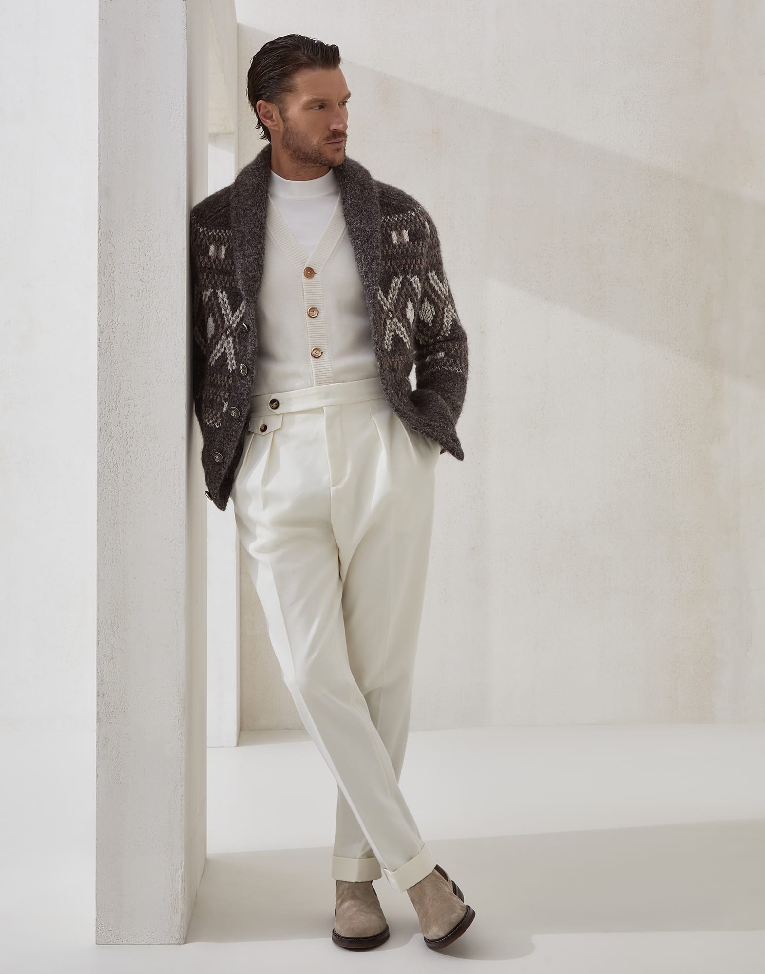 Button-front Cardigan - Full look - View Full Screen
