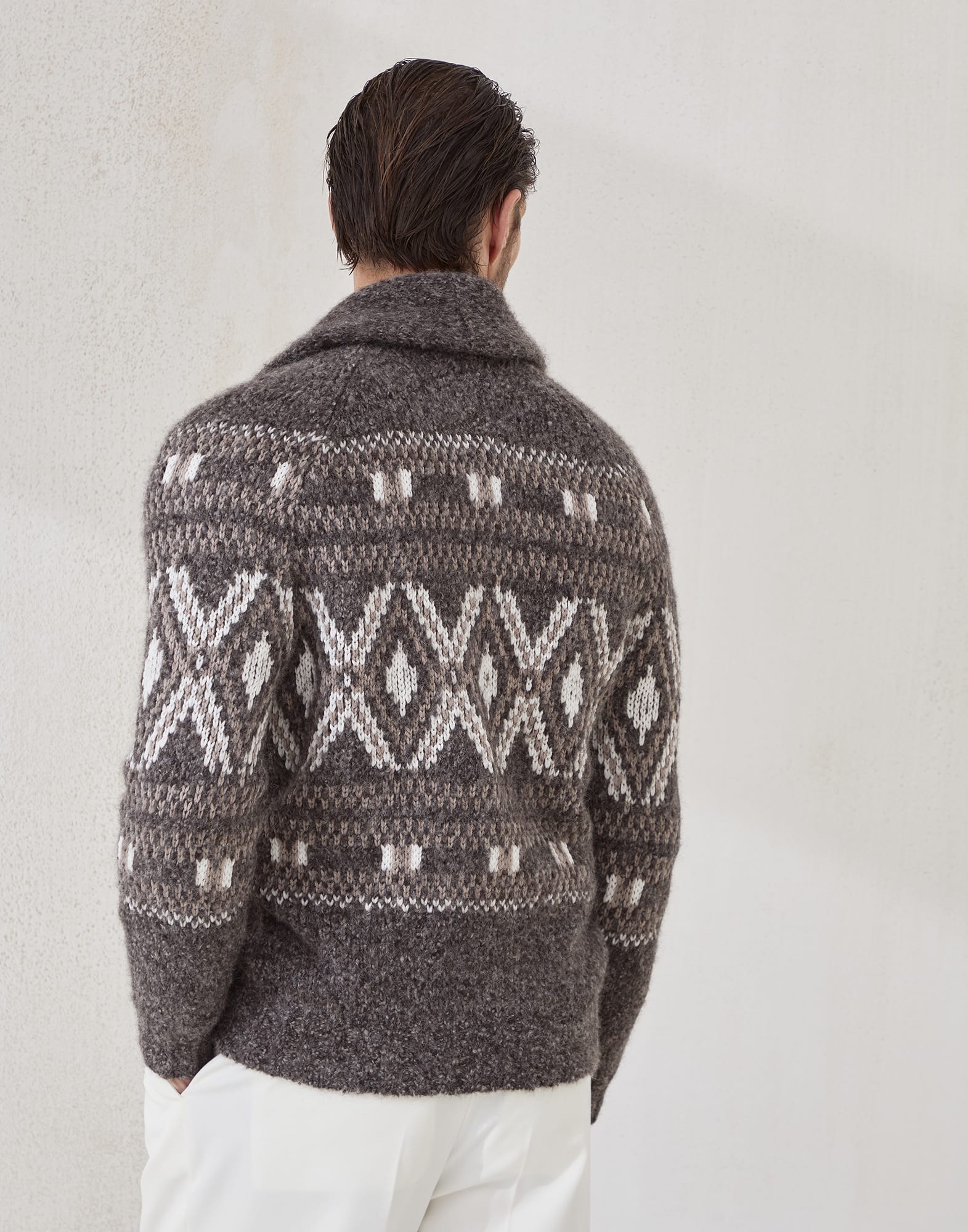 Button-front Cardigan - Back view - View Full Screen