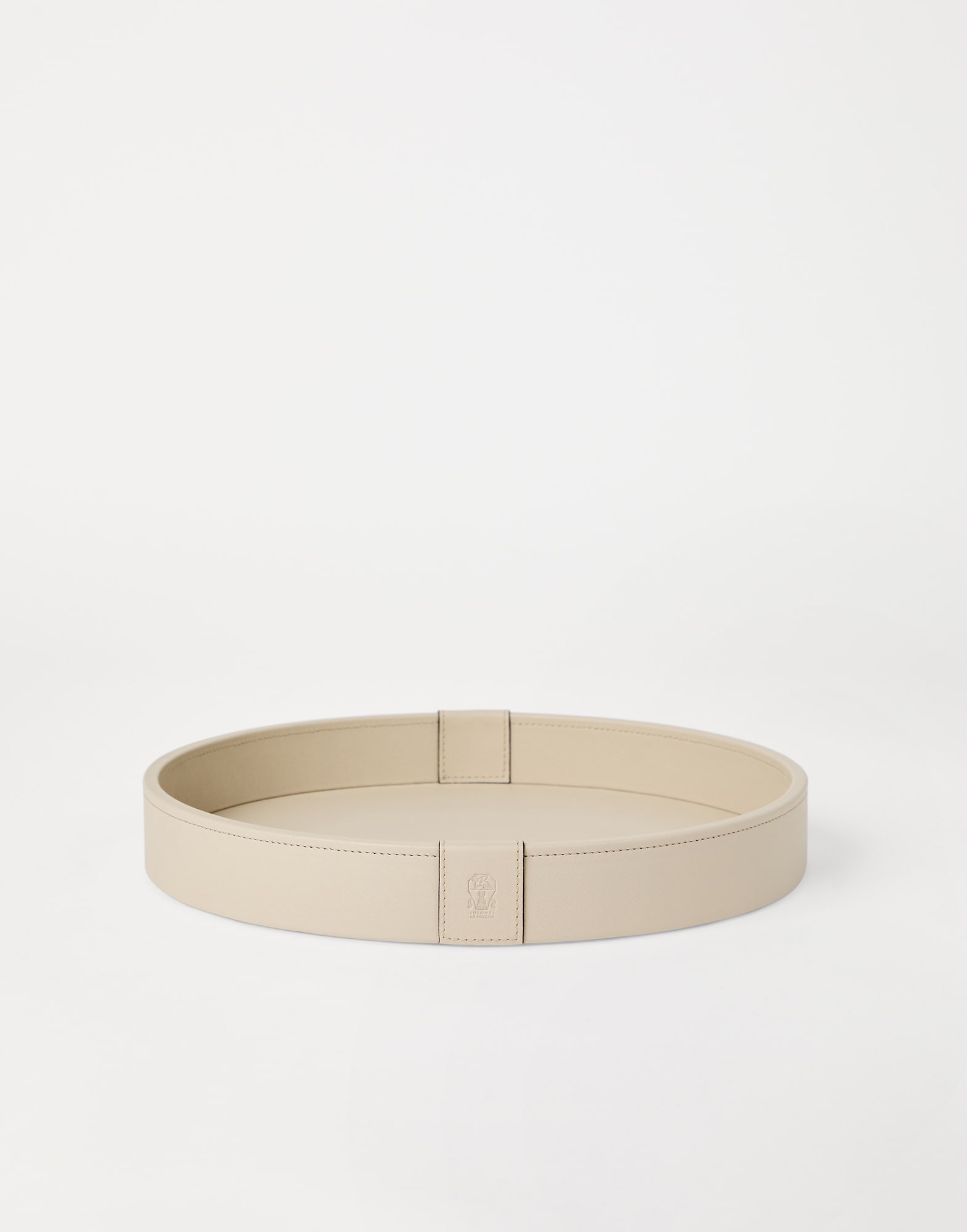 Plateau avec revêtement en cuir