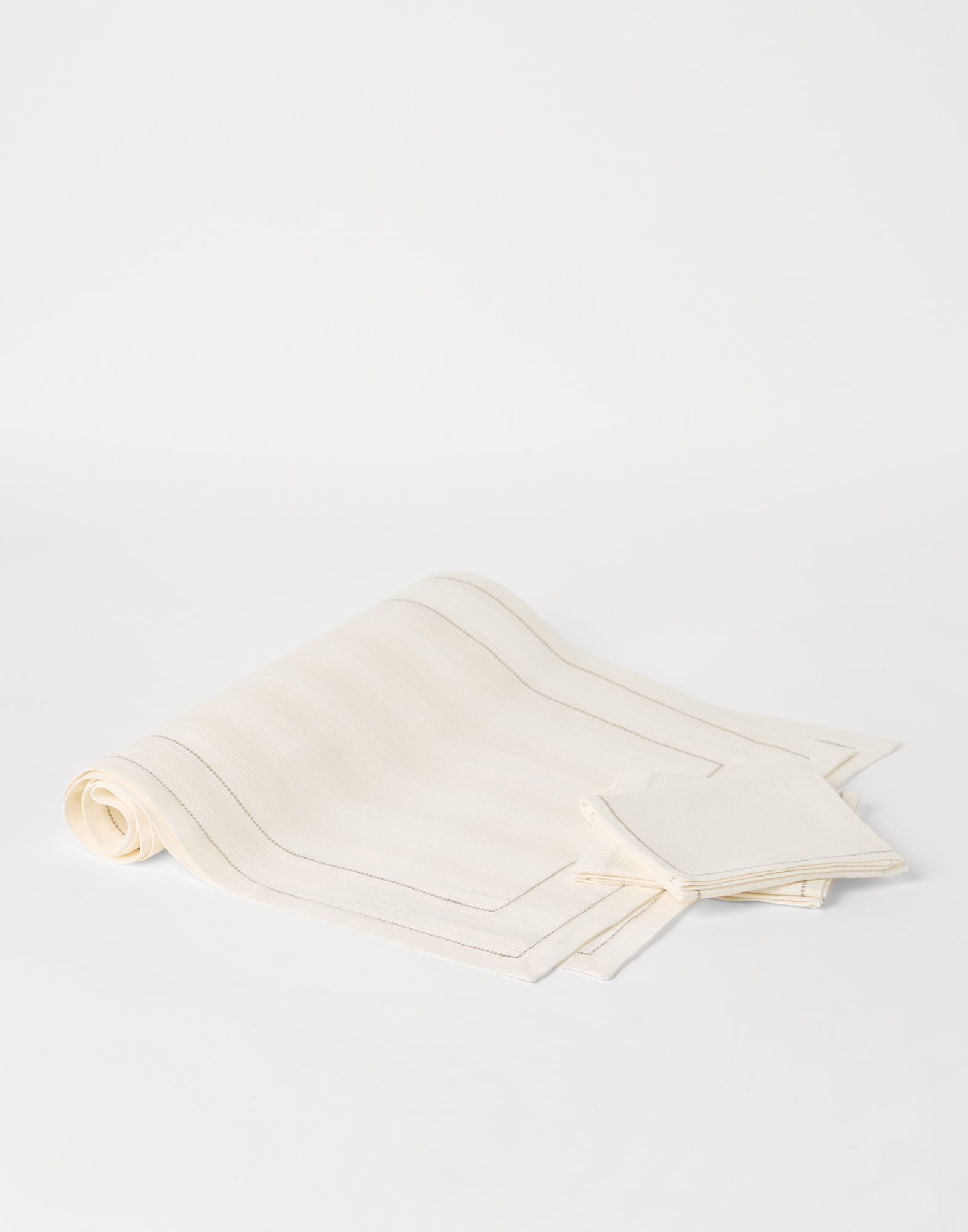 Runner and napkins set White Lifestyle - Brunello Cucinelli
