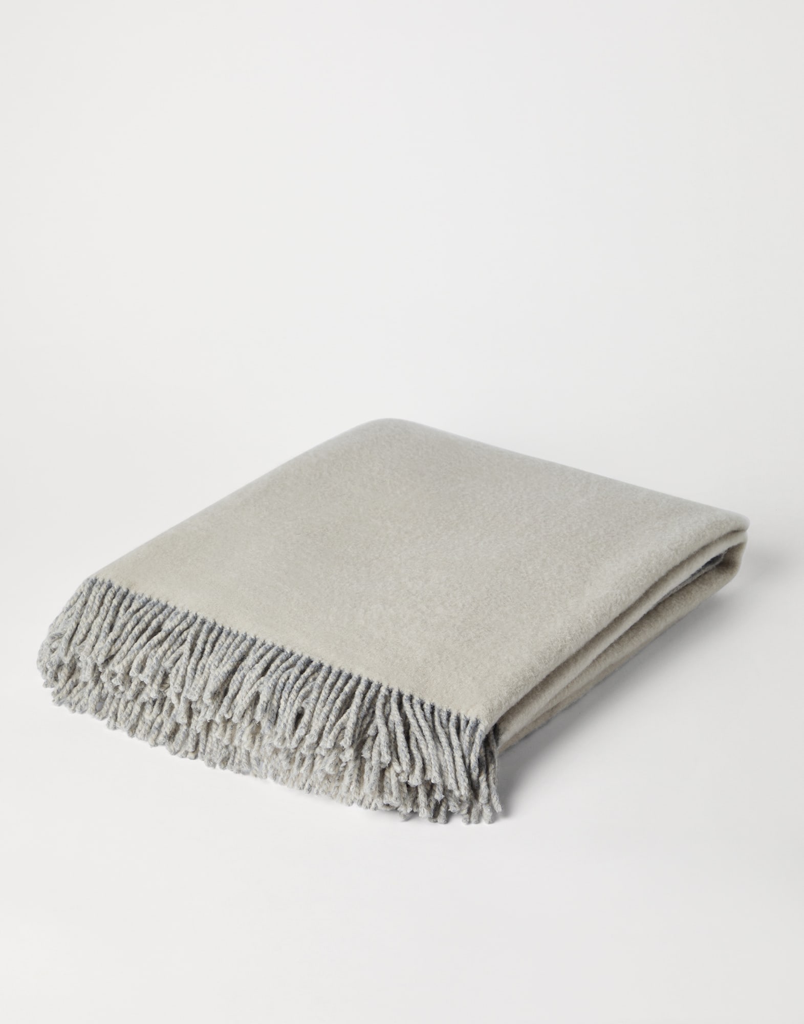 Cashmere double cloth throw Grey Lifestyle - Brunello Cucinelli