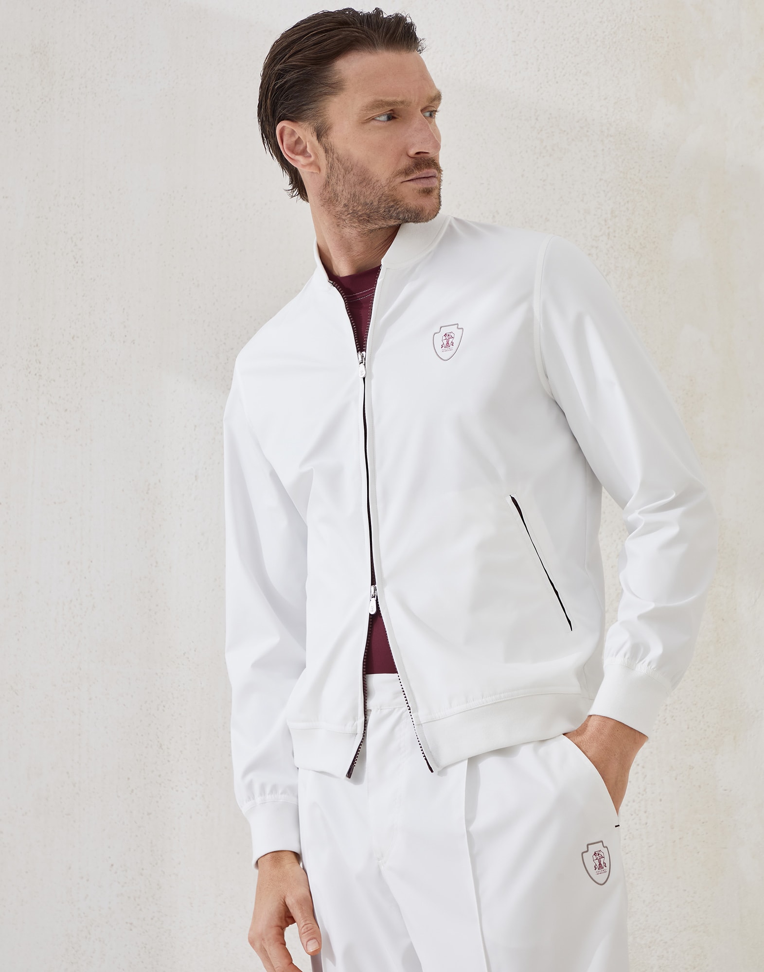 Nylon sweatshirt vest