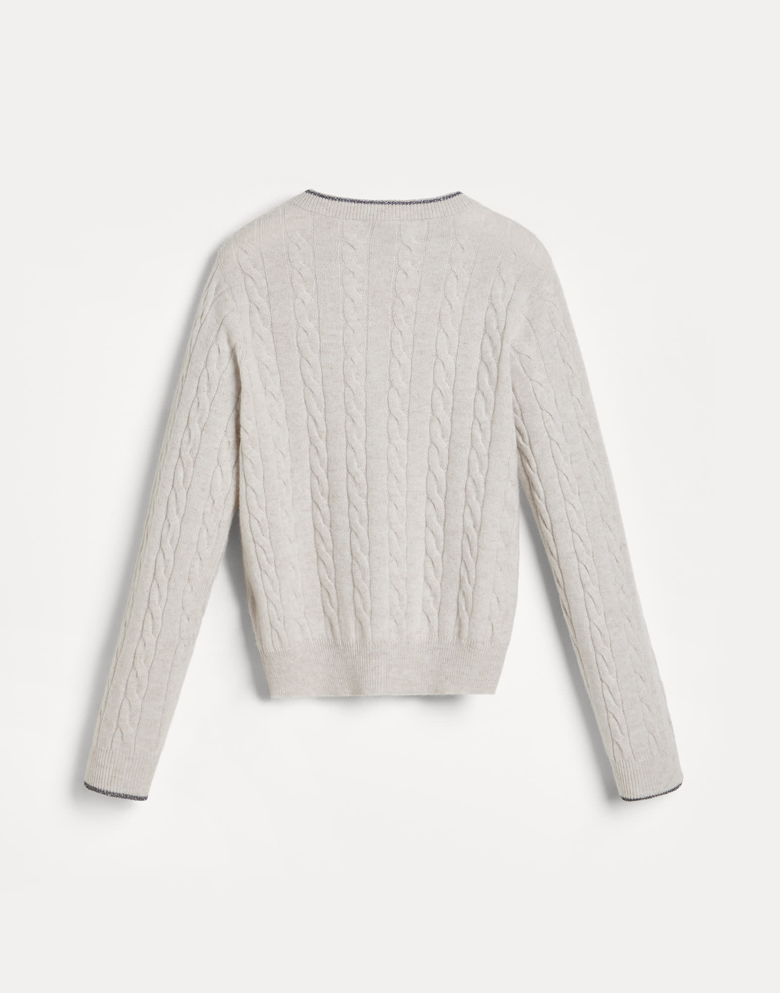 Cable knit cardigan Light Grey Girls - Brunello Cucinelli