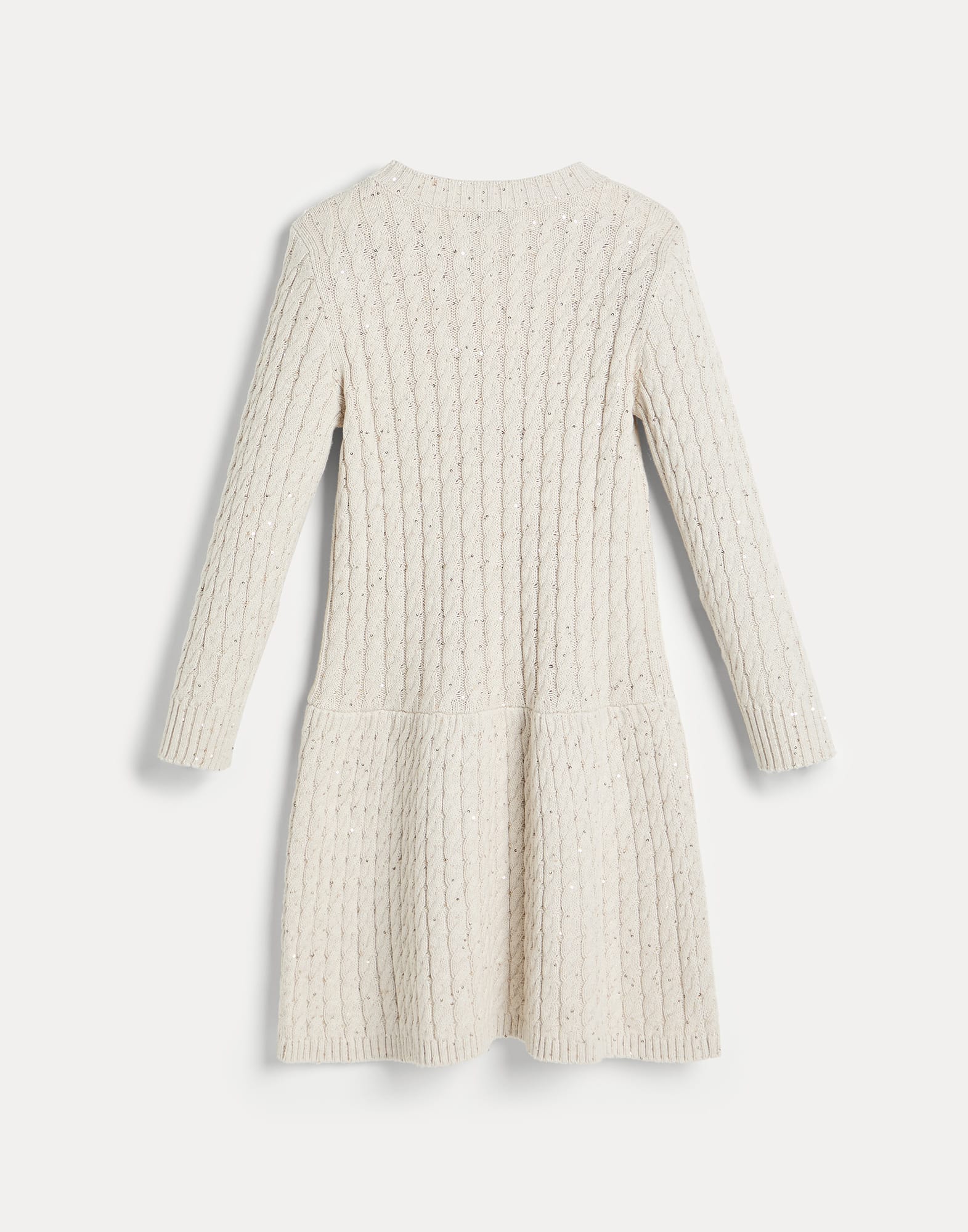 Vestido en punto trenzado Avena Niña - Brunello Cucinelli